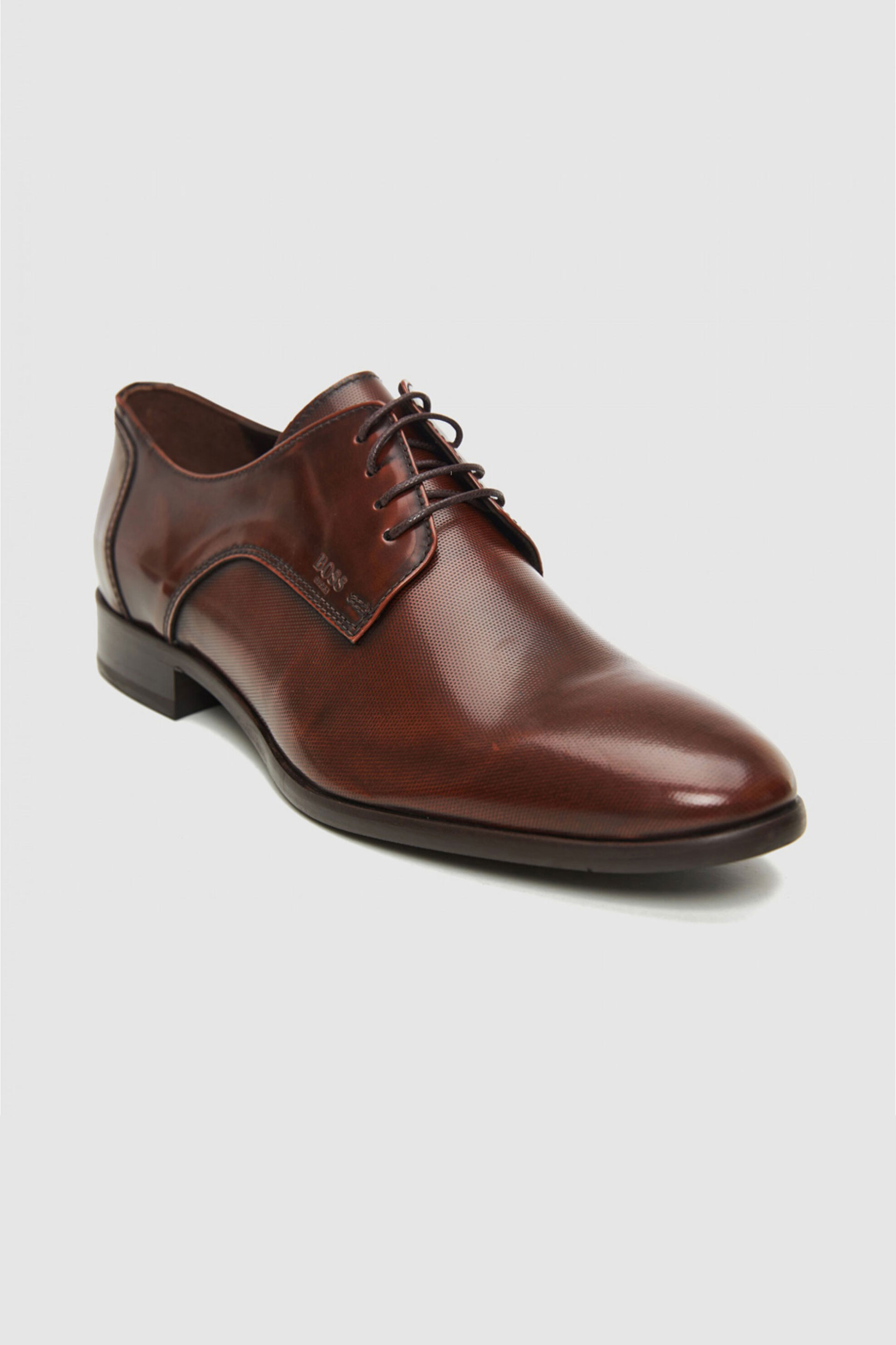 Boss Shoes ανδρικά δερμάτινα oxford - B7513 POINT Καφέ φωτογραφία