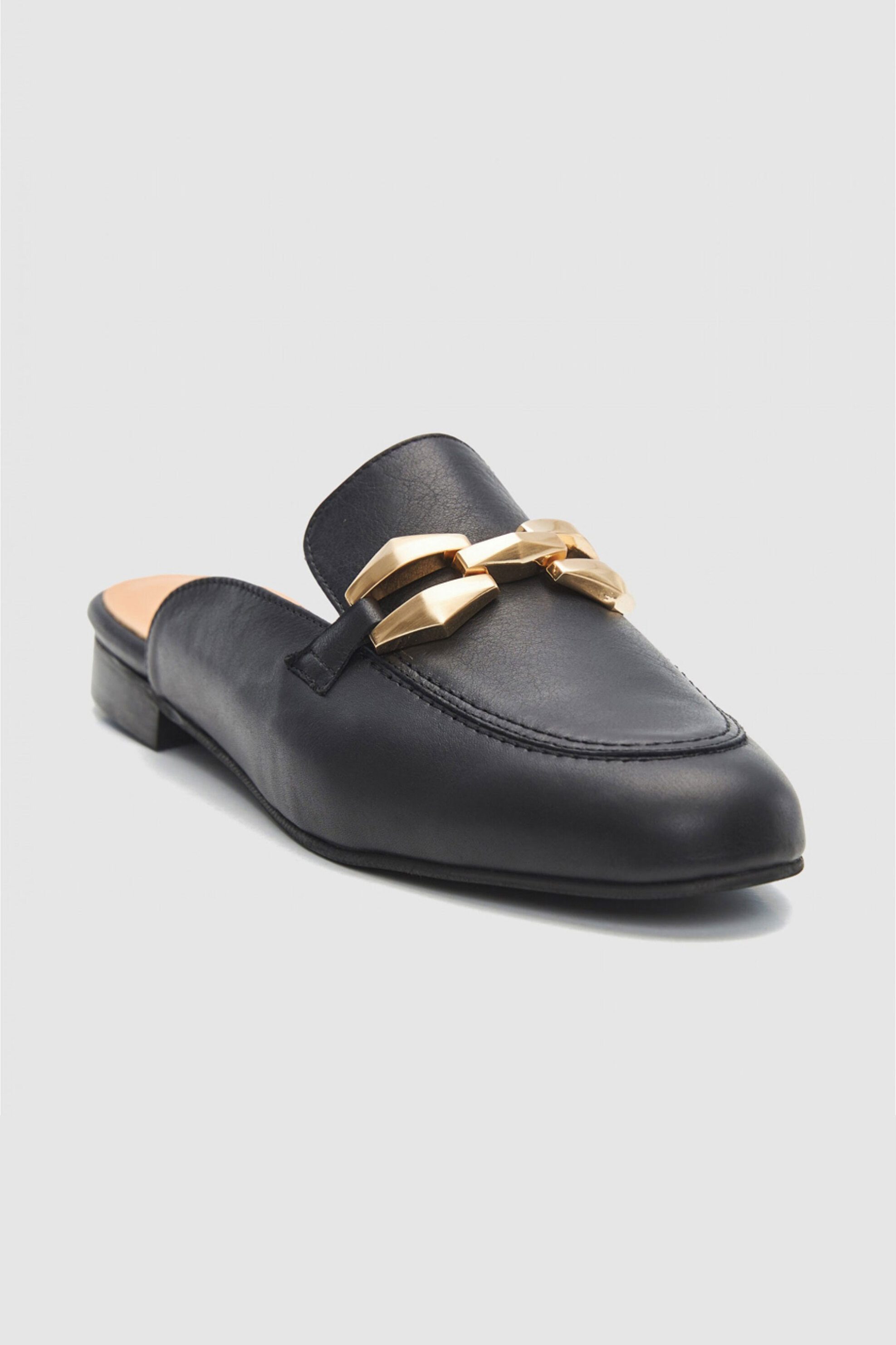 Boss Shoes γυναικεία δερμάτινα mules - BW10042 Μαύρο φωτογραφία