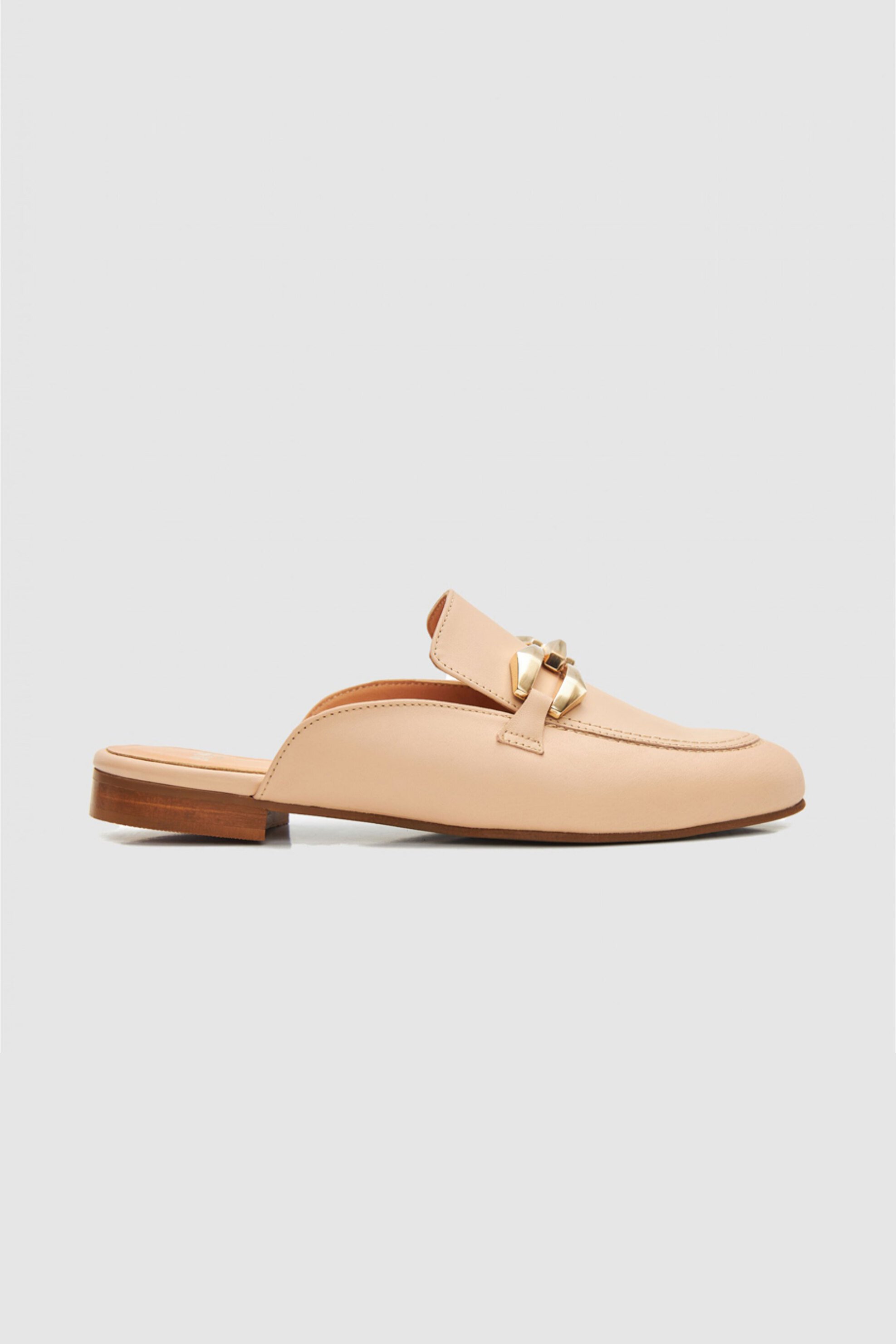  Boss Shoes γυναικεία δερμάτινα mules - BW10042 Εκρού 2025