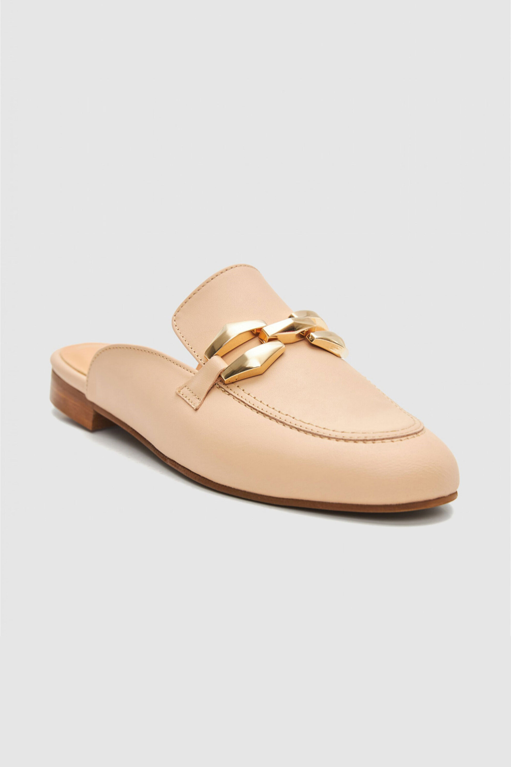 Boss Shoes γυναικεία δερμάτινα mules - BW10042 Εκρού φωτογραφία