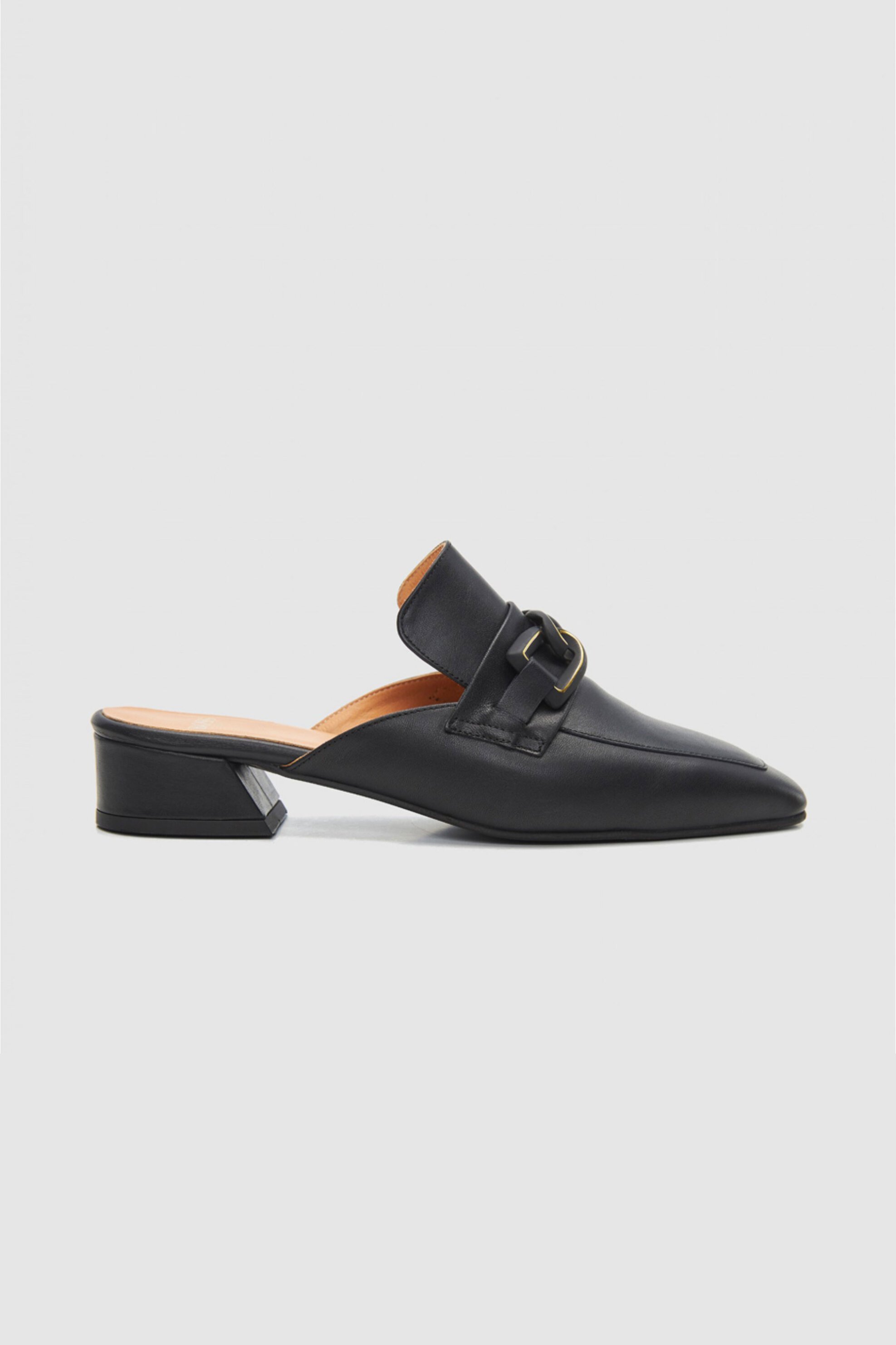  Boss Shoes γυναικεία δερμάτινα mules - BW27038 Μαύρο 2025