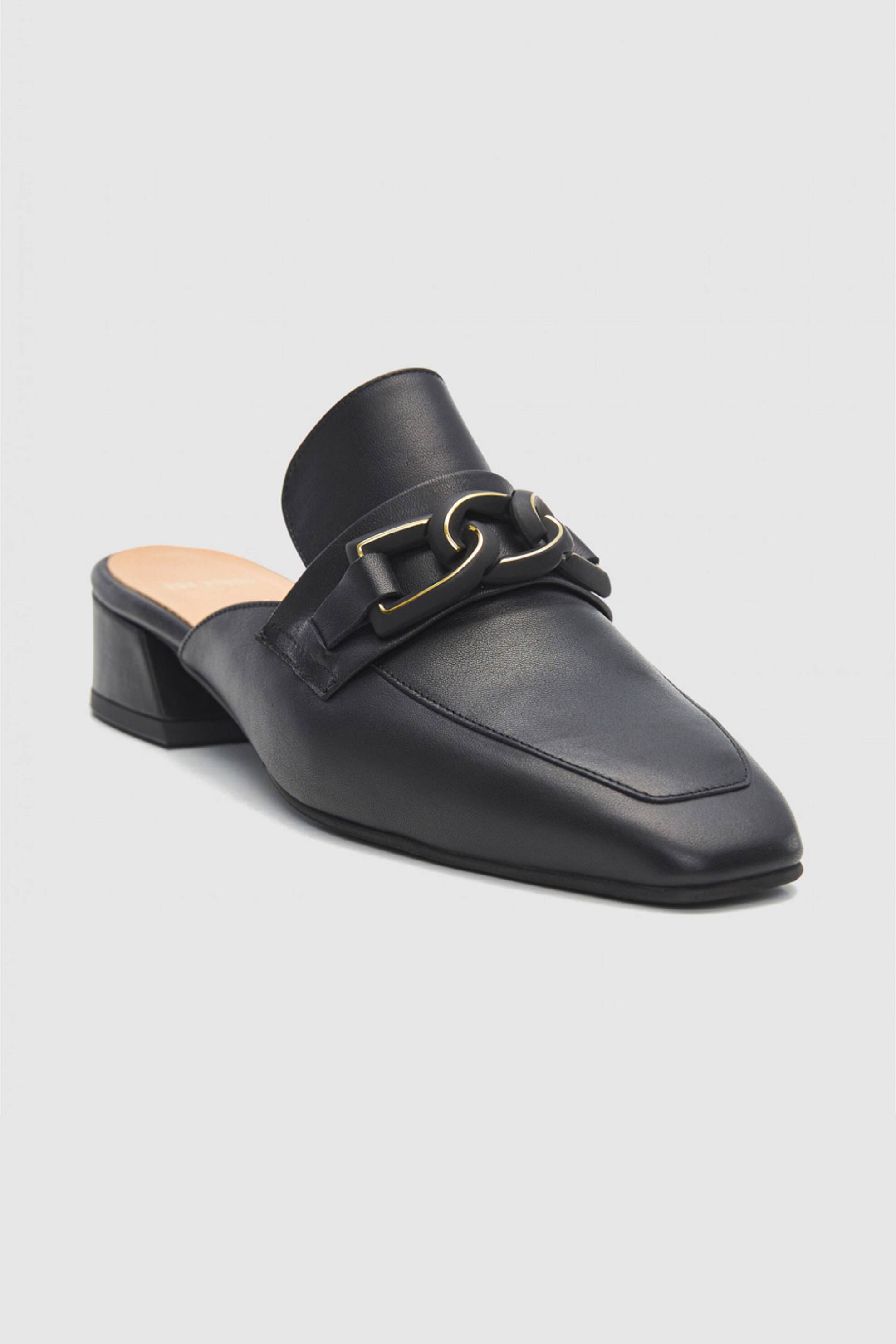 Boss Shoes γυναικεία δερμάτινα mules - BW27038 Μαύρο φωτογραφία