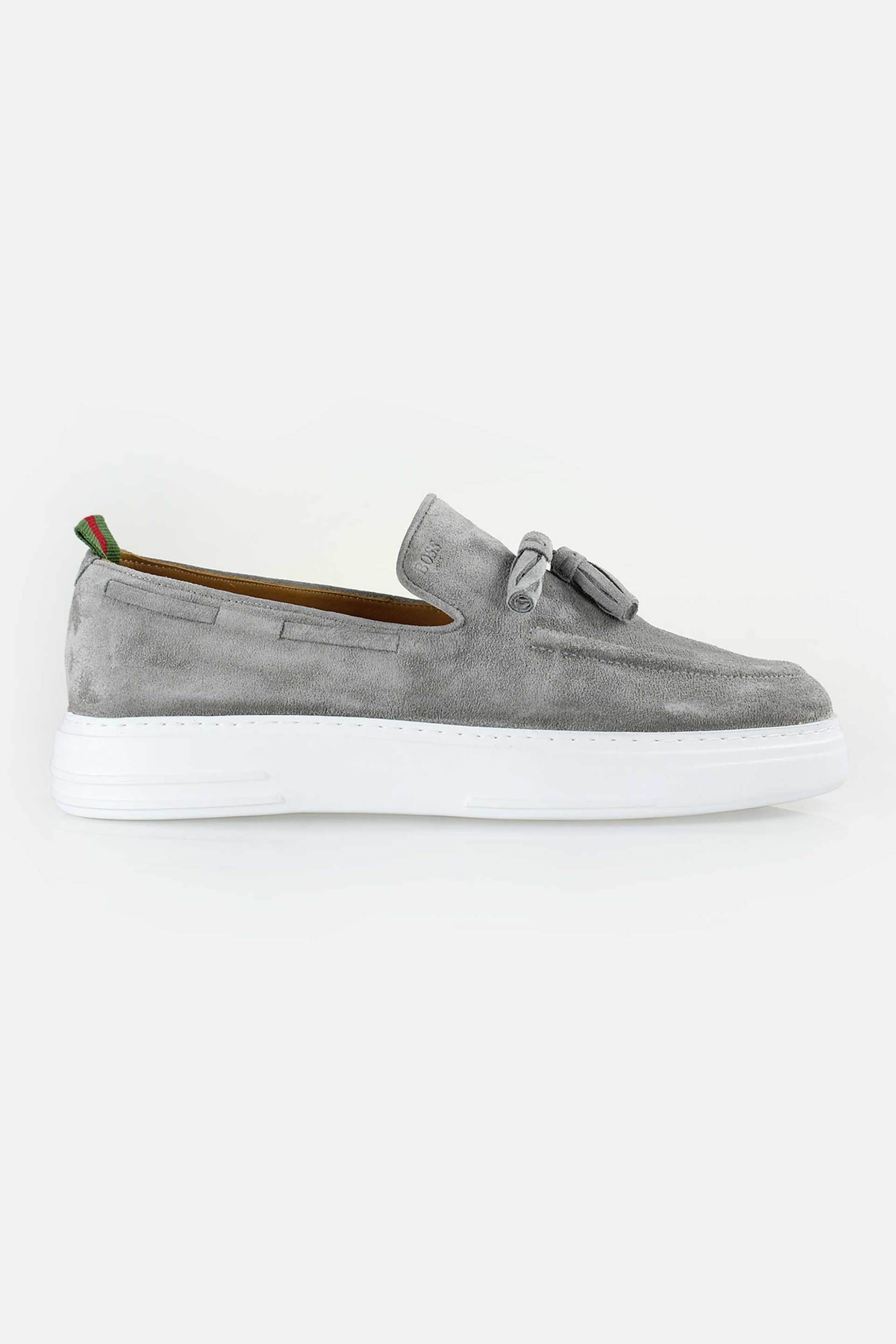 BOSS SHOES Boss Shoes ανδρικά suede loafers - B7686 SUE Γκρι