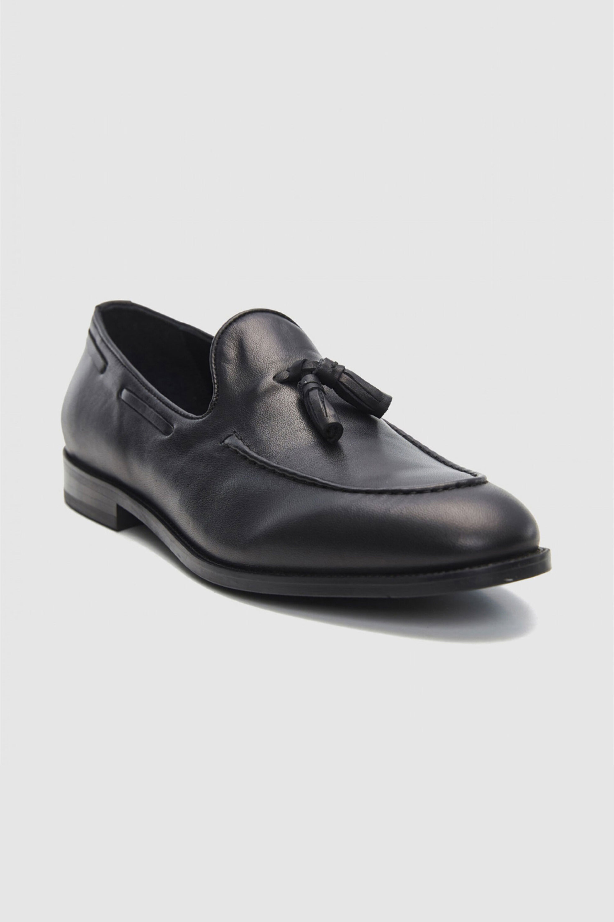 Boss Shoes ανδρικά δερμάτινα loafers - B7704 Μαύρο φωτογραφία