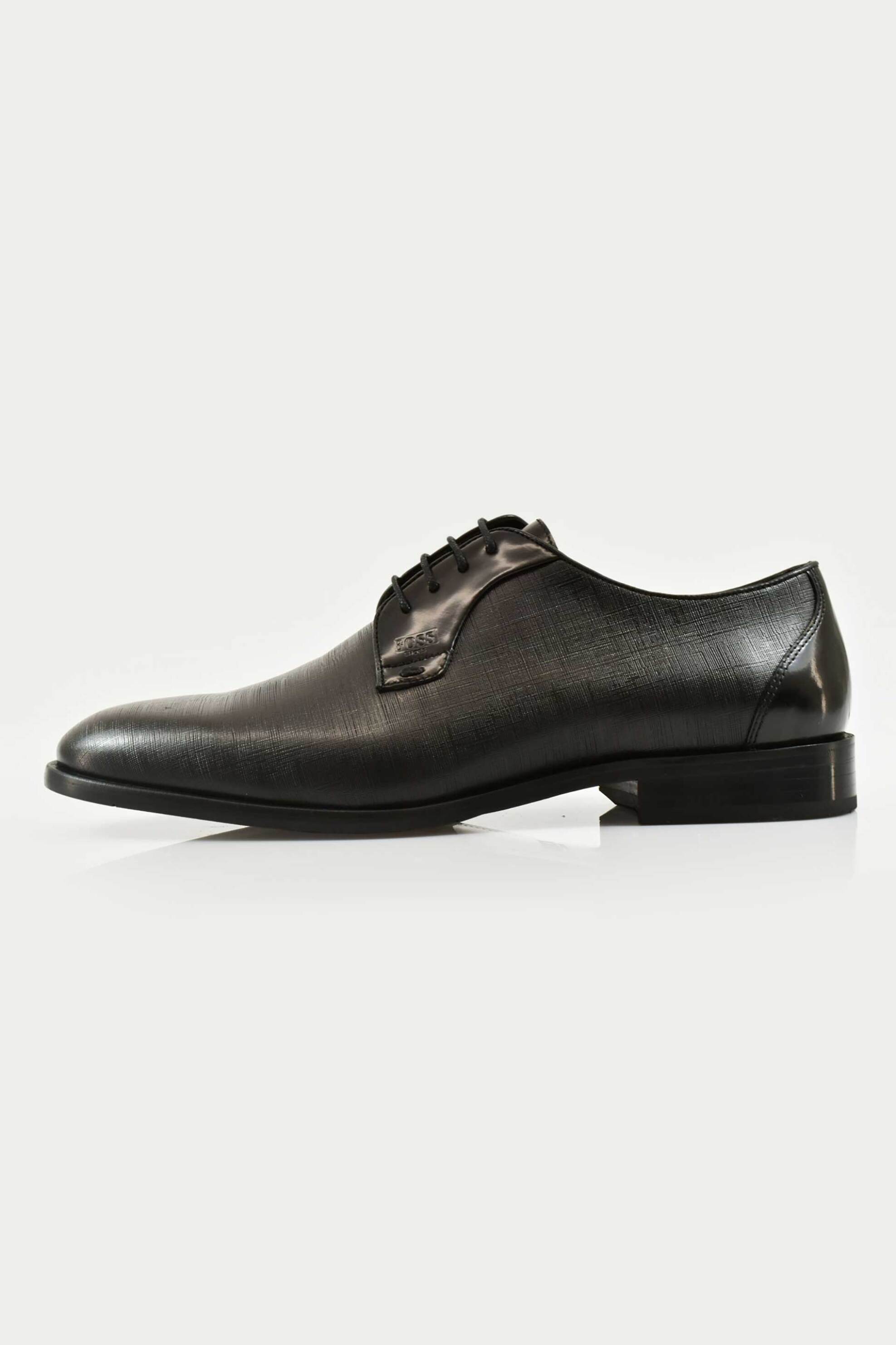 BOSS SHOES Boss Shoes ανδρικά δερμάτινα oxford - B7733 GLM Μαύρο