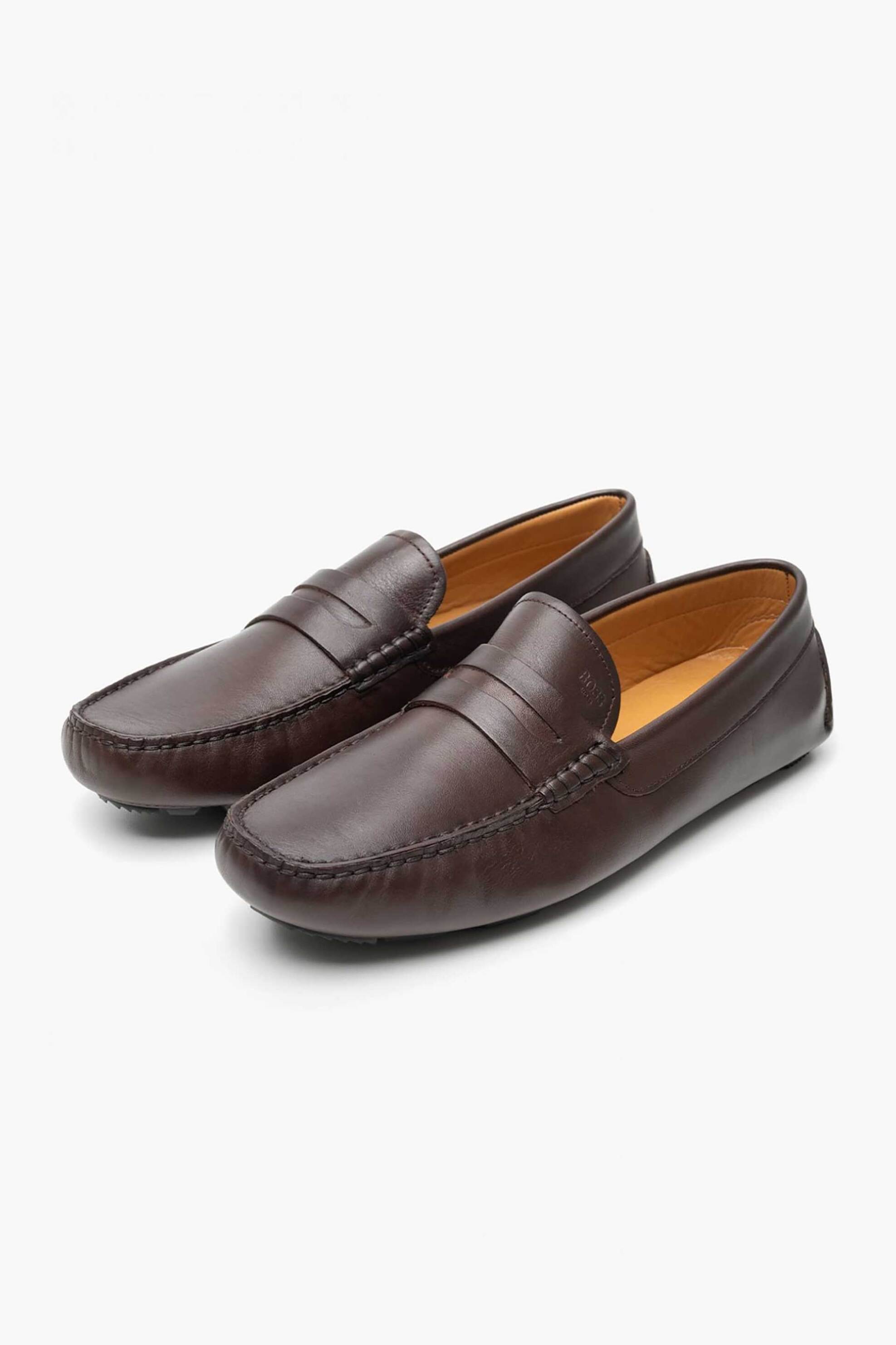 Boss Shoes ανδρικά δερμάτινα loafers - B7768 Καφέ φωτογραφία