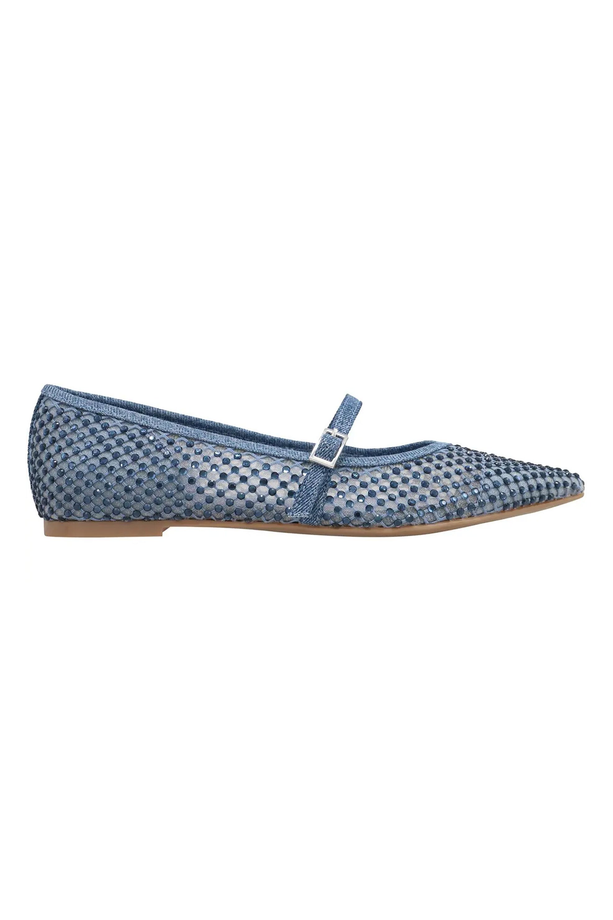 NINE WEST Nine West γυναικείες μπαλαρίνες με στρας "Bray2" - BRAY2 DEN Μπλε