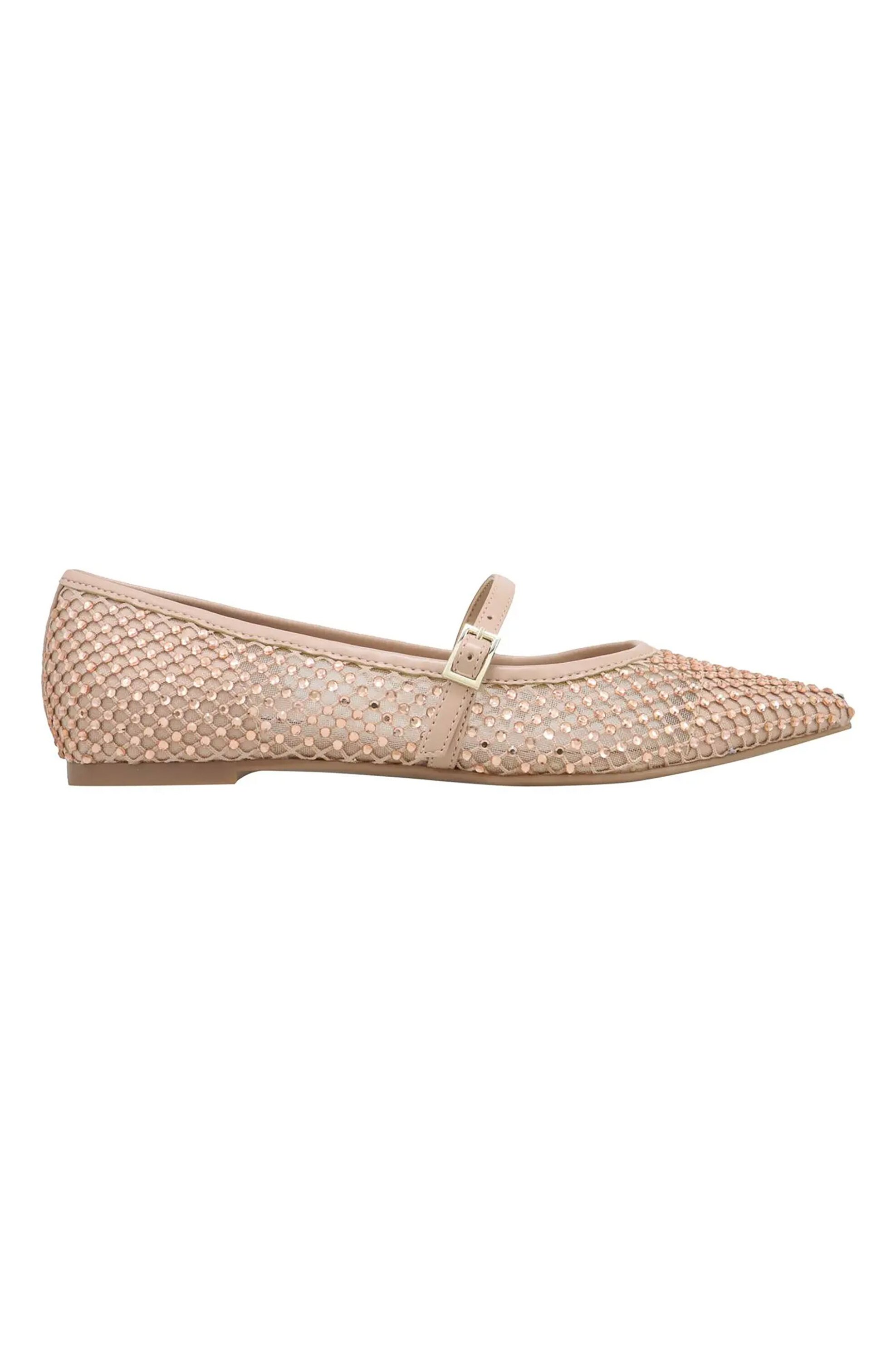 NINE WEST Nine West γυναικείες μπαλαρίνες με στρας "Bray2" - BRAY2 NAP PU Μπεζ