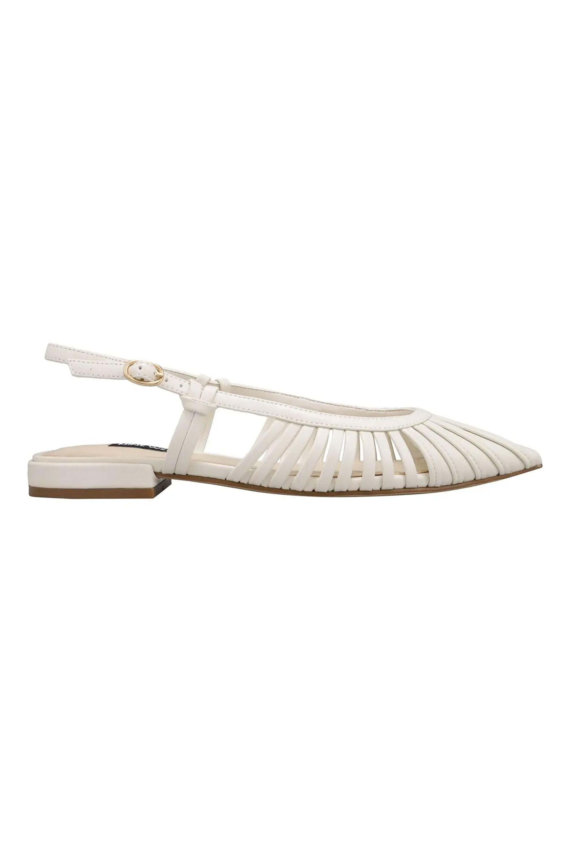 NINE WEST Nine West γυναικεία slingbacks με διάτρητο σχέδιο "Duria3" - DURIA3 Λευκό