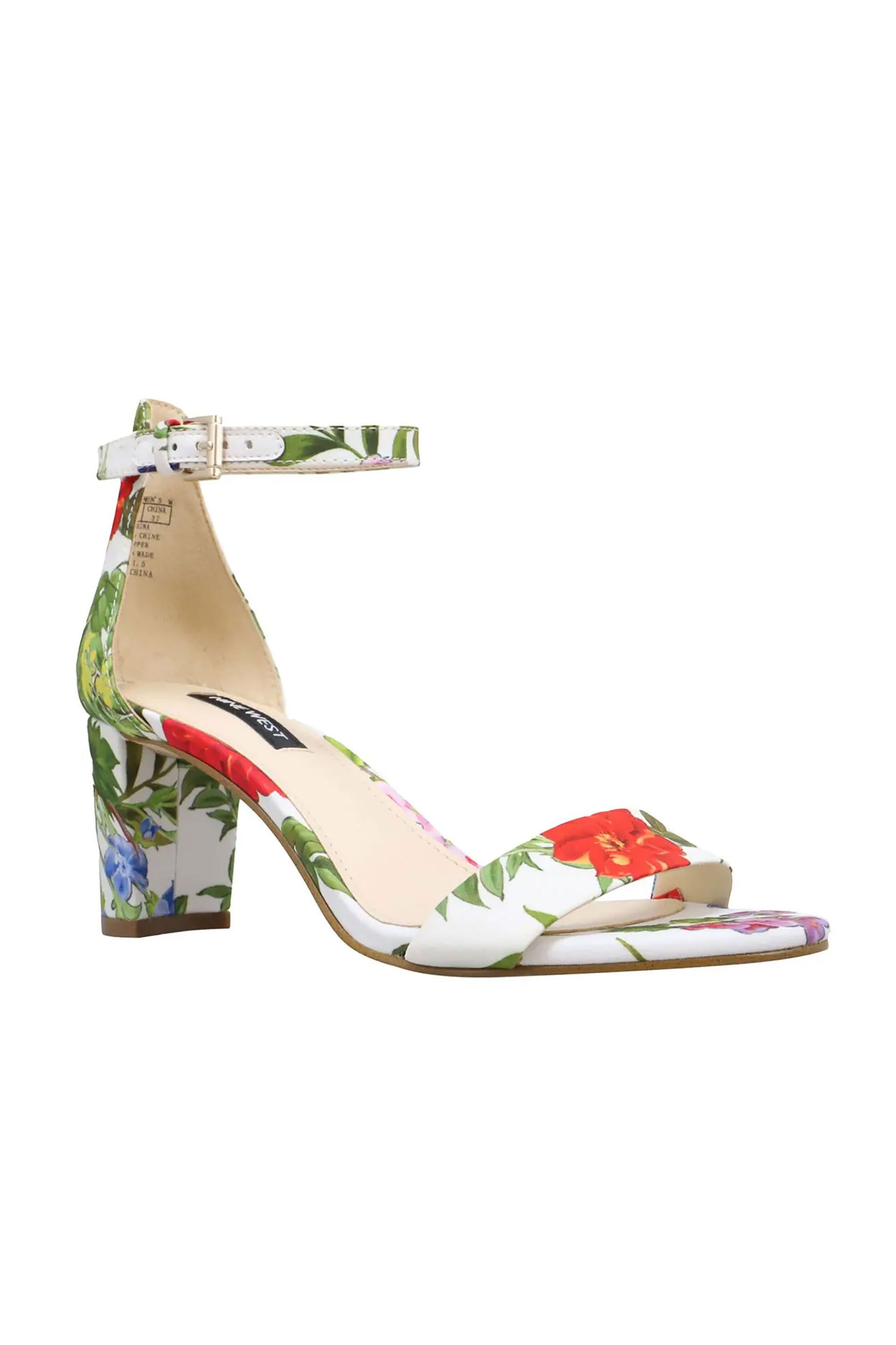Nine West γυναικεία πέδιλα με floral print "Pruce2" - PRUCE2 Λευκό φωτογραφία