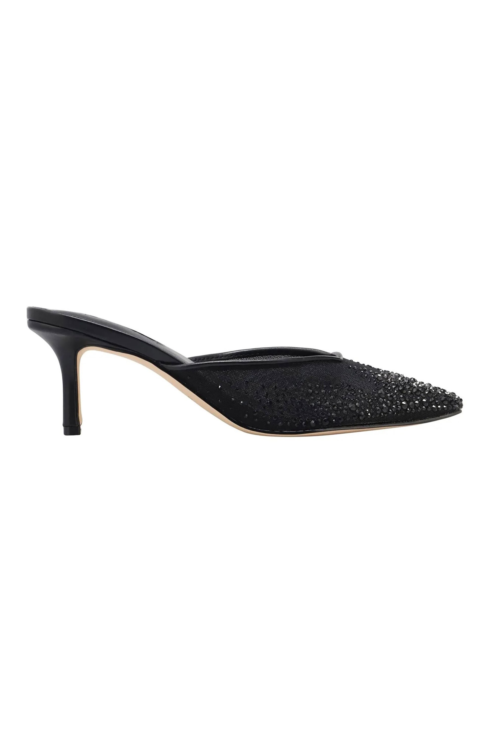 NINE WEST Nine West γυναικεία mules μονόχρωμα με στρας "Camenlap2" - CAMENLAP2 02 Μαύρο
