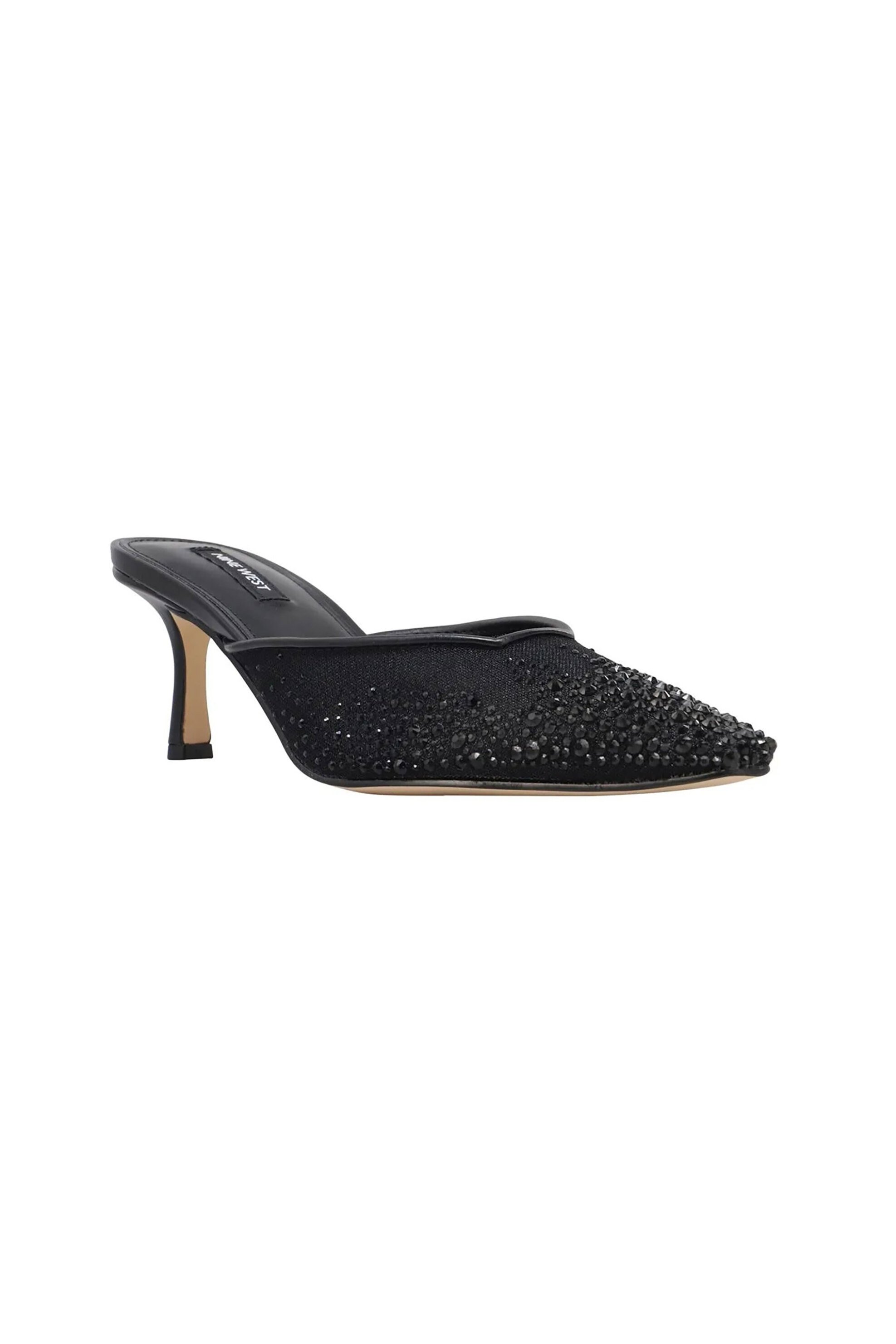 Nine West γυναικεία mules μονόχρωμα με στρας "Camenlap2" - CAMENLAP2 02 Μαύρο φωτογραφία
