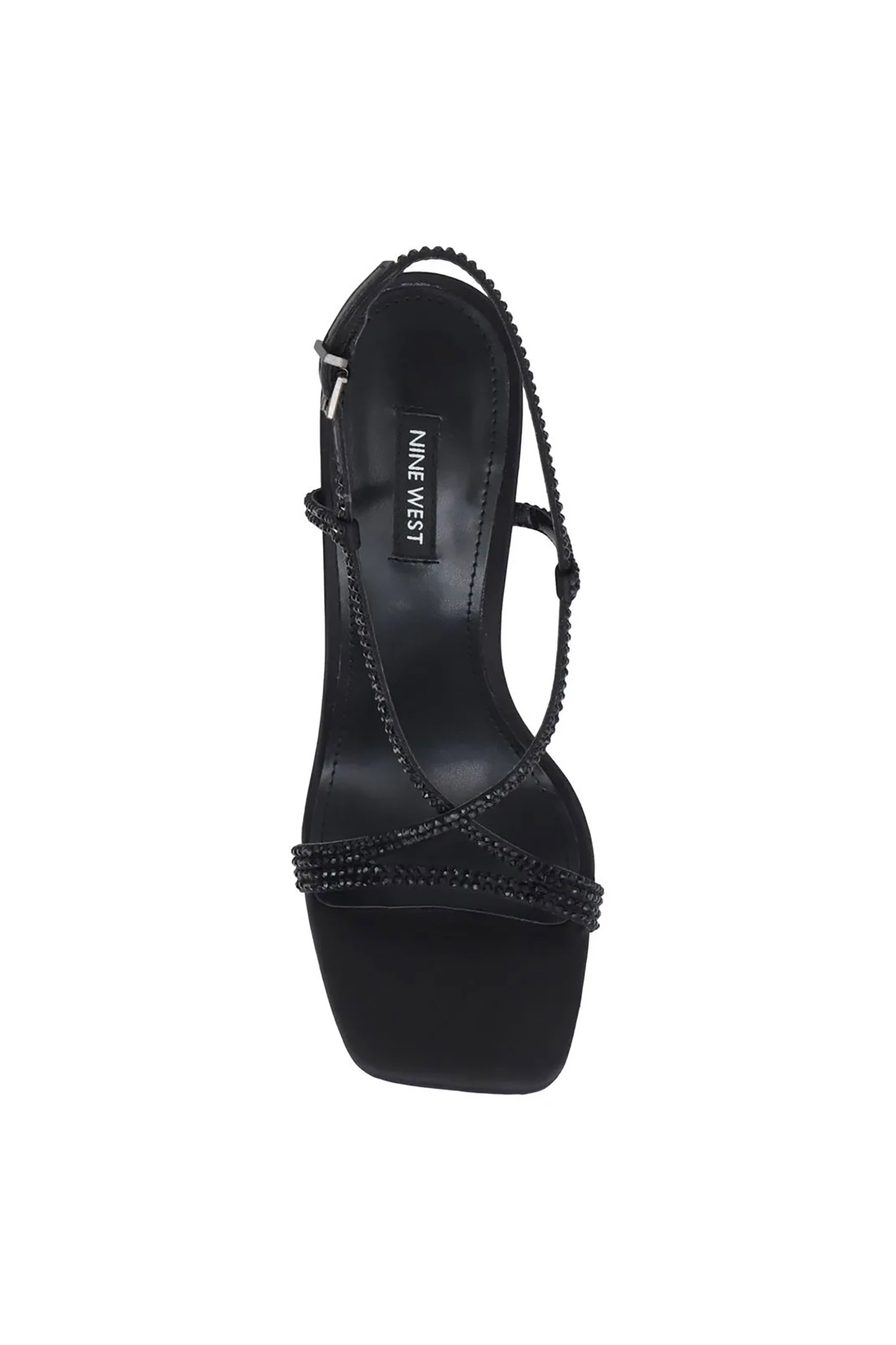 NINE WEST Nine West γυναικεία πέδιλα με στρας "Vallanh2" - VALLANH2 01 Μαύρο - 4