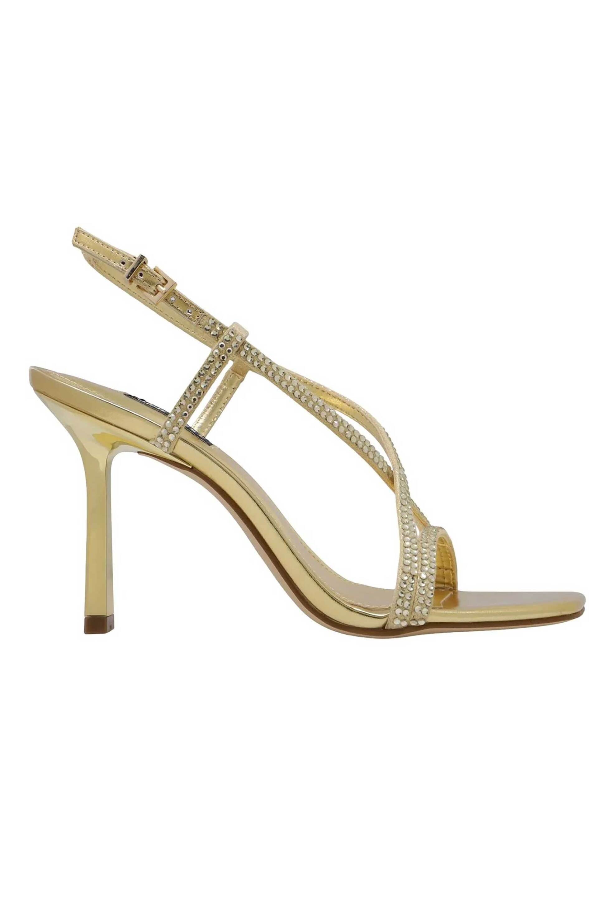 Nine West γυναικεία πέδιλα με στρας "Vallanh2" - VALLANH2 71 Χρυσό