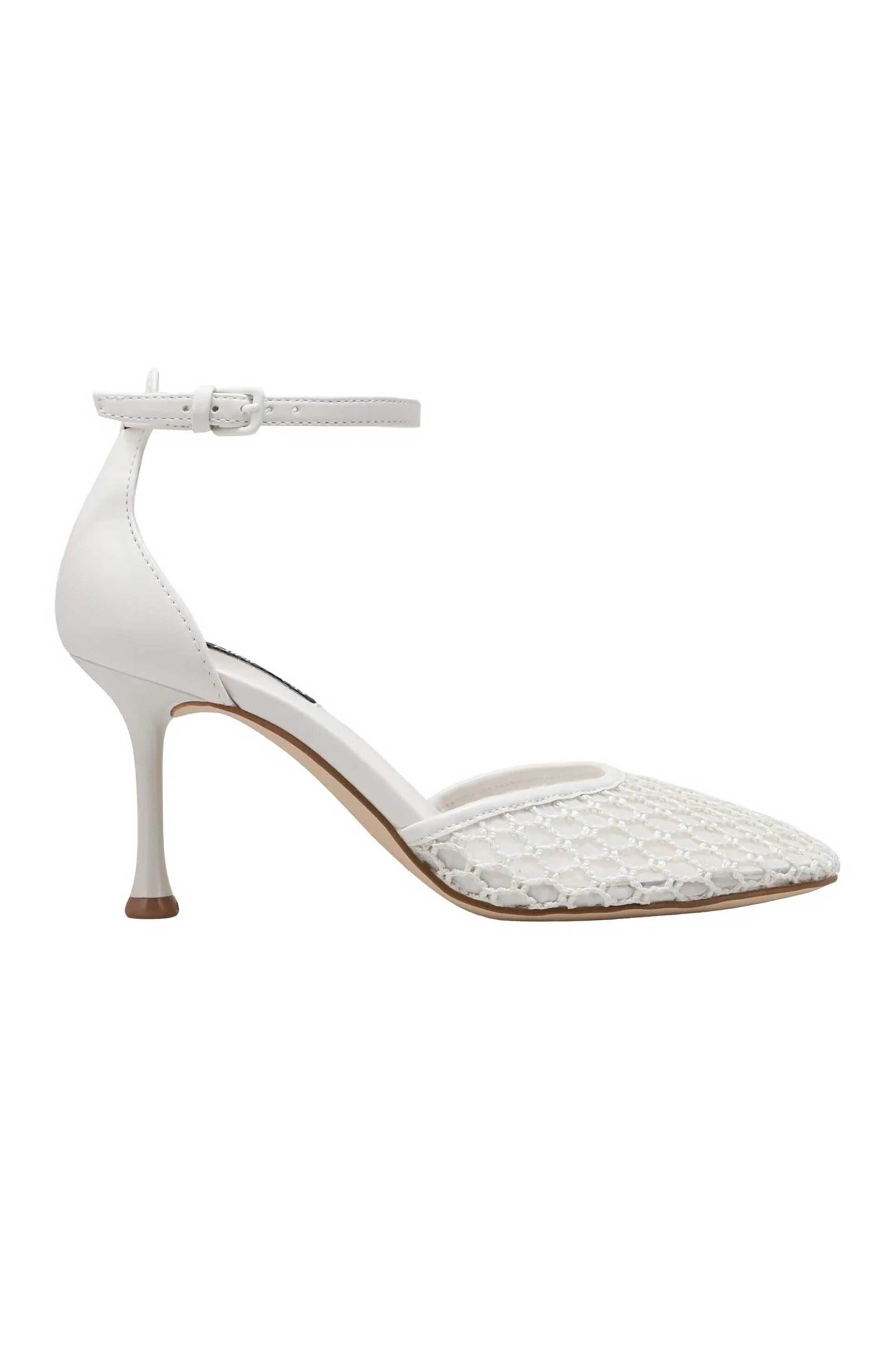 Nine West γυναικείες γόβες με μπαρέτα στον αστράγαλο ''Popdat2'' - POPDAT2 15 Λευκό