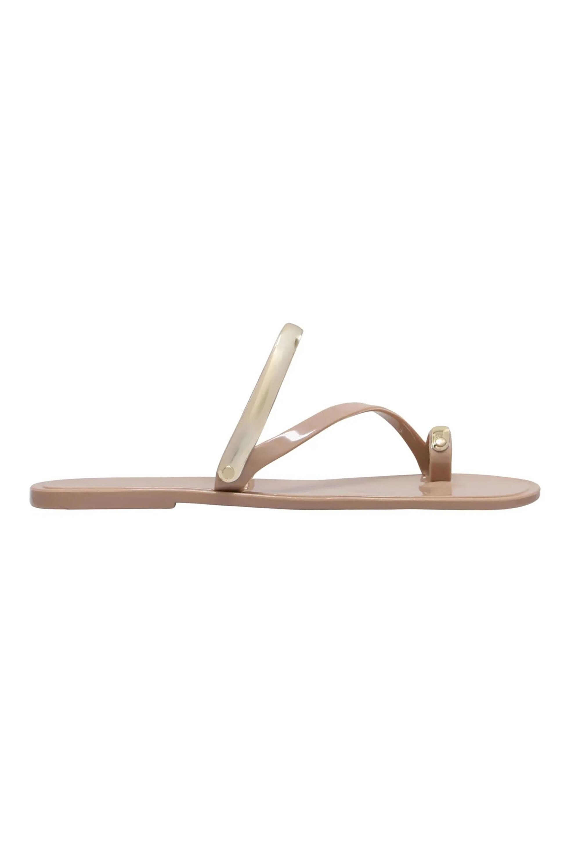 Nine West γυναικεία flat σανδάλια με χρυσές λεπτομέρειες "Seashell3" - SEASHELL3 11 Μπεζ