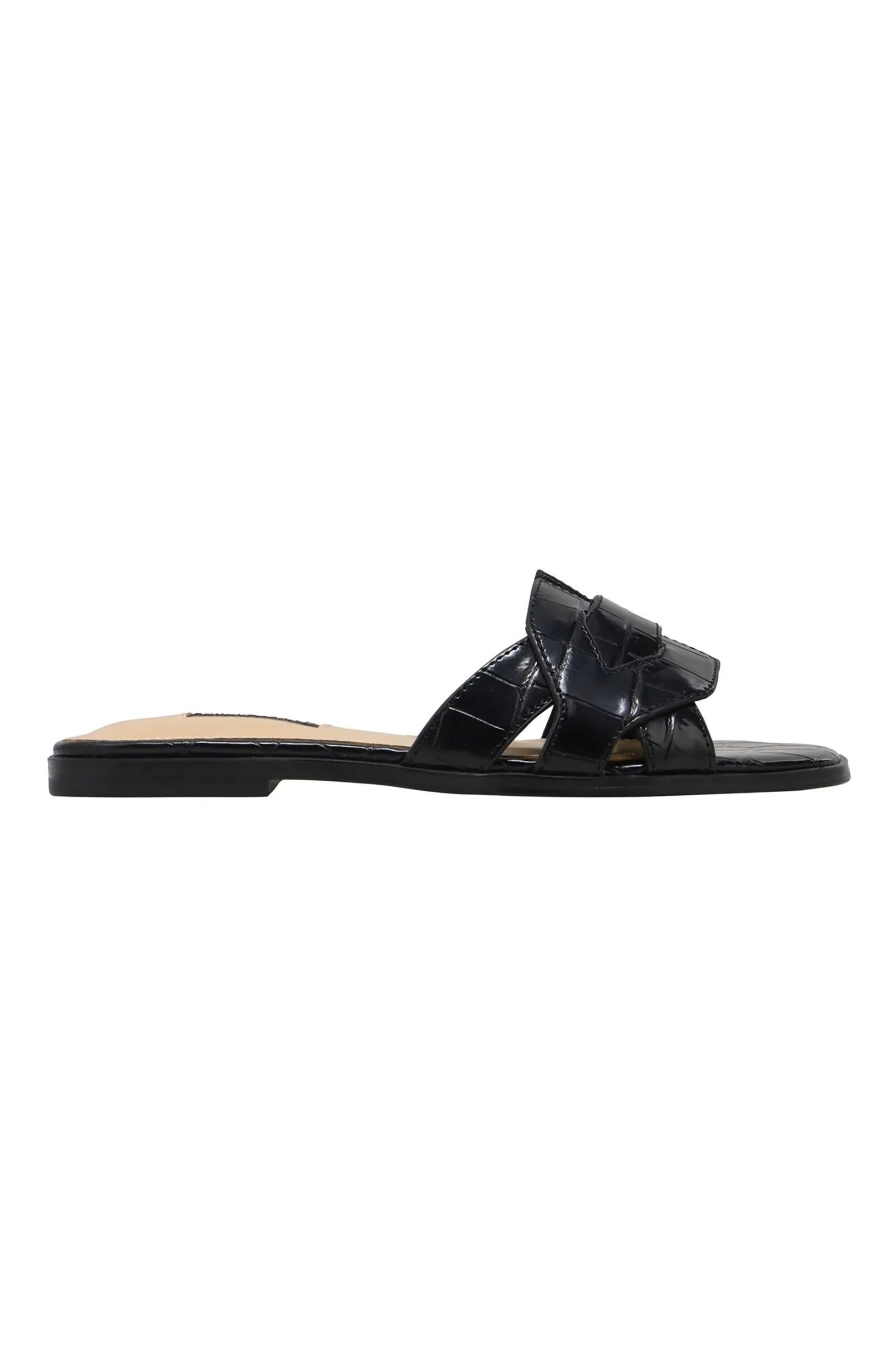 Nine West γυναικεία flat σανδάλια "Ginsan3" - GINSAN3 01 Μαύρο