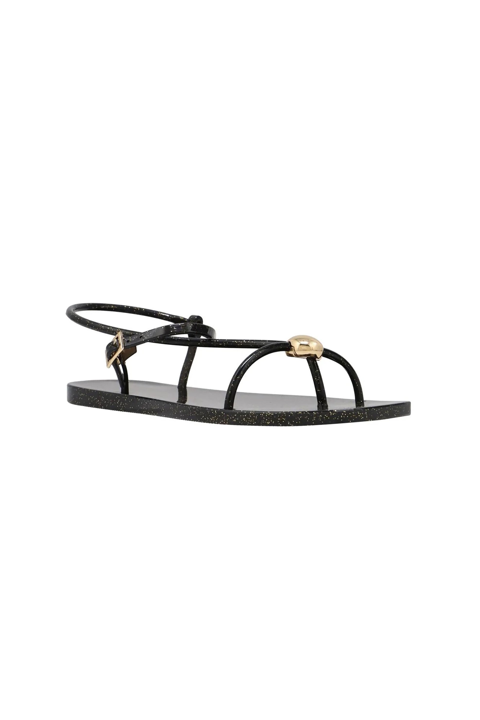 Nine West γυναικεία flat σανδάλια με χρυσές λεπτομέρειες 