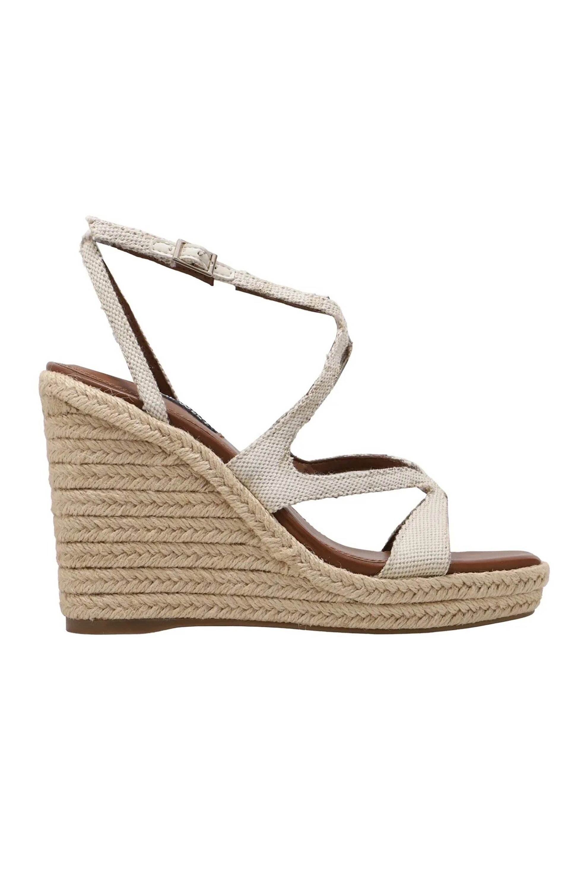 Nine West γυναικείες πλατφόρμες με χιαστί λουράκια "Adriane2" - ADRIANE2 15 Εκρού
