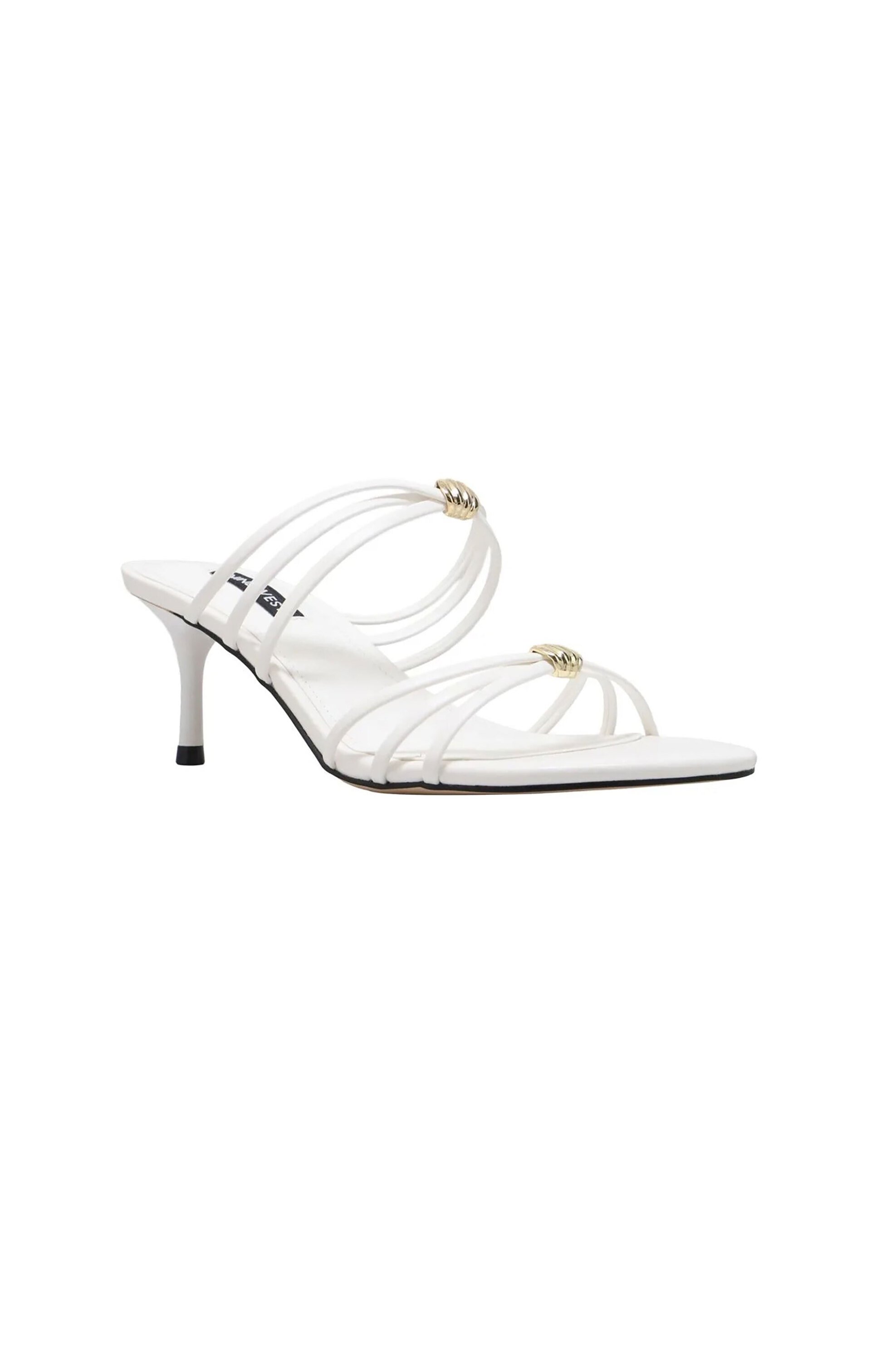 Nine West γυναικεία mules μονόχρωμα με χρυσές λεπτομέρειες 