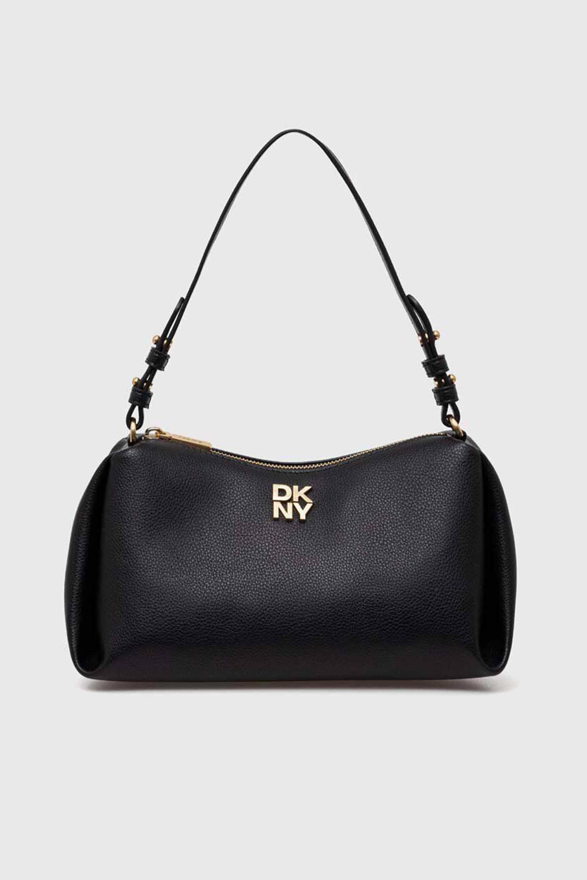 DKNY γυναικεία τσάντα ώμου με ανάγλυφο μεταλλικό λογότυπο "Remy" - R423AE54 Μαύρο