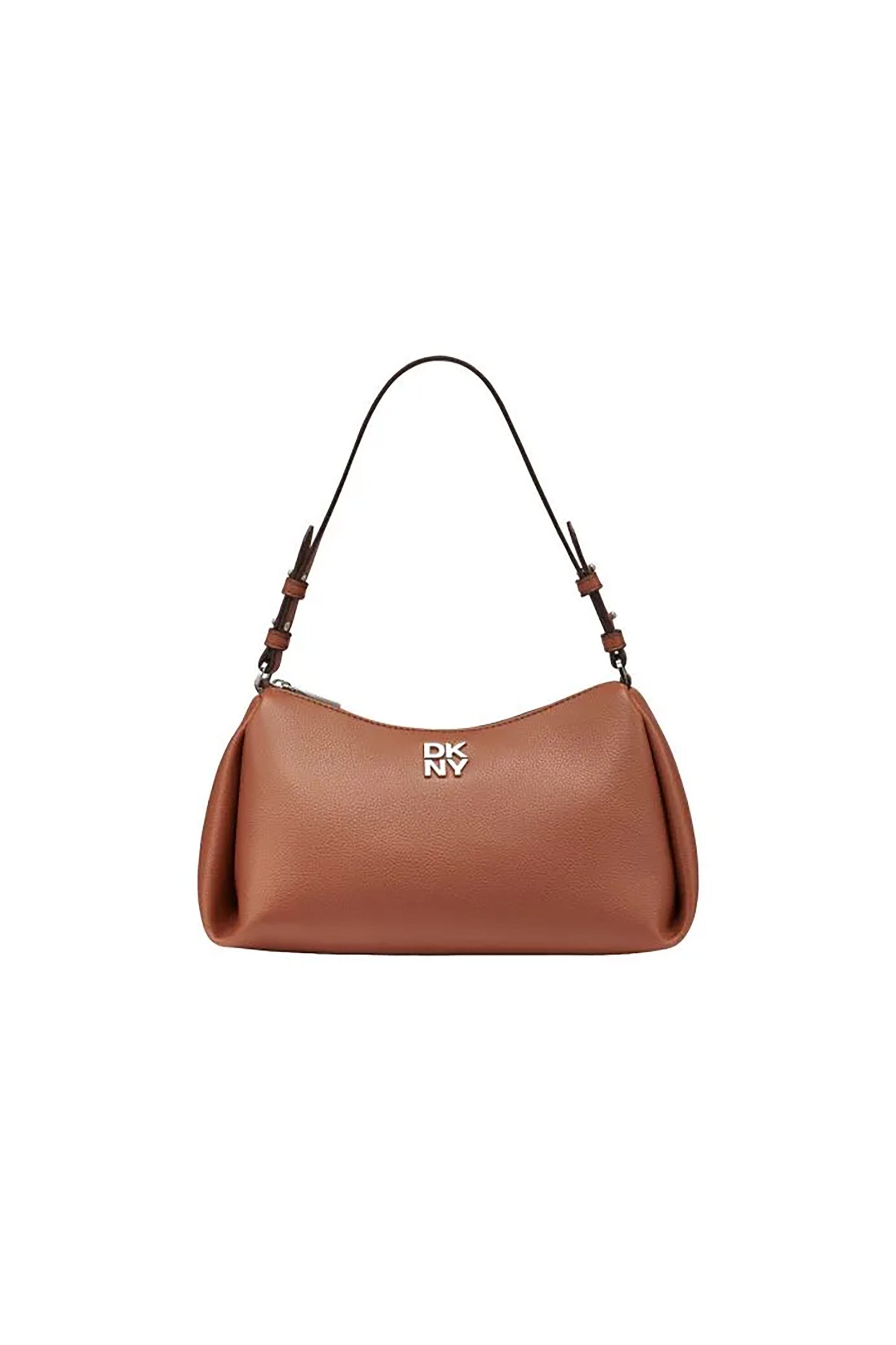 DKNY γυναικεία τσάντα ώμου με ανάγλυφο μεταλλικό λογότυπο "Remy" - R423AE54 Καφέ