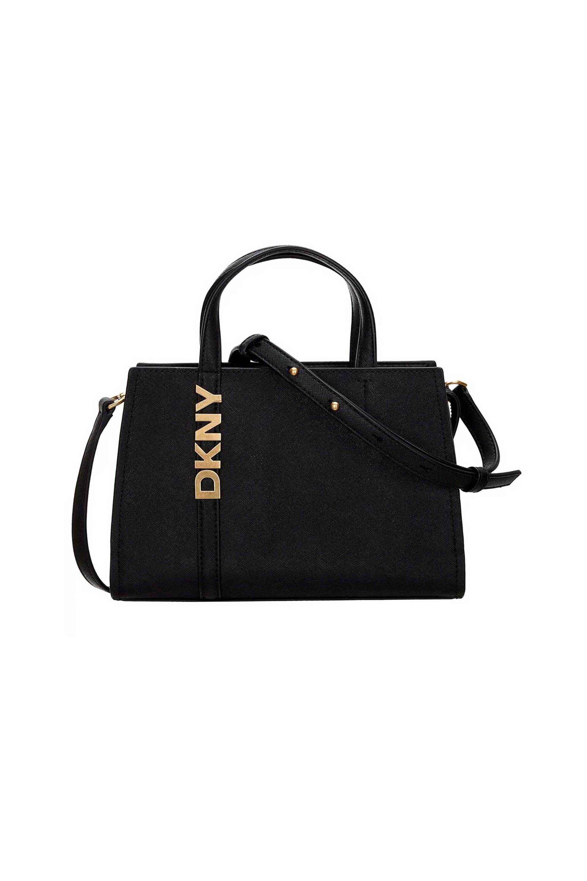 DKNY γυναικεία δερμάτινη τσάντα χειρός "Avril" - R43EYG56 Μαύρο
