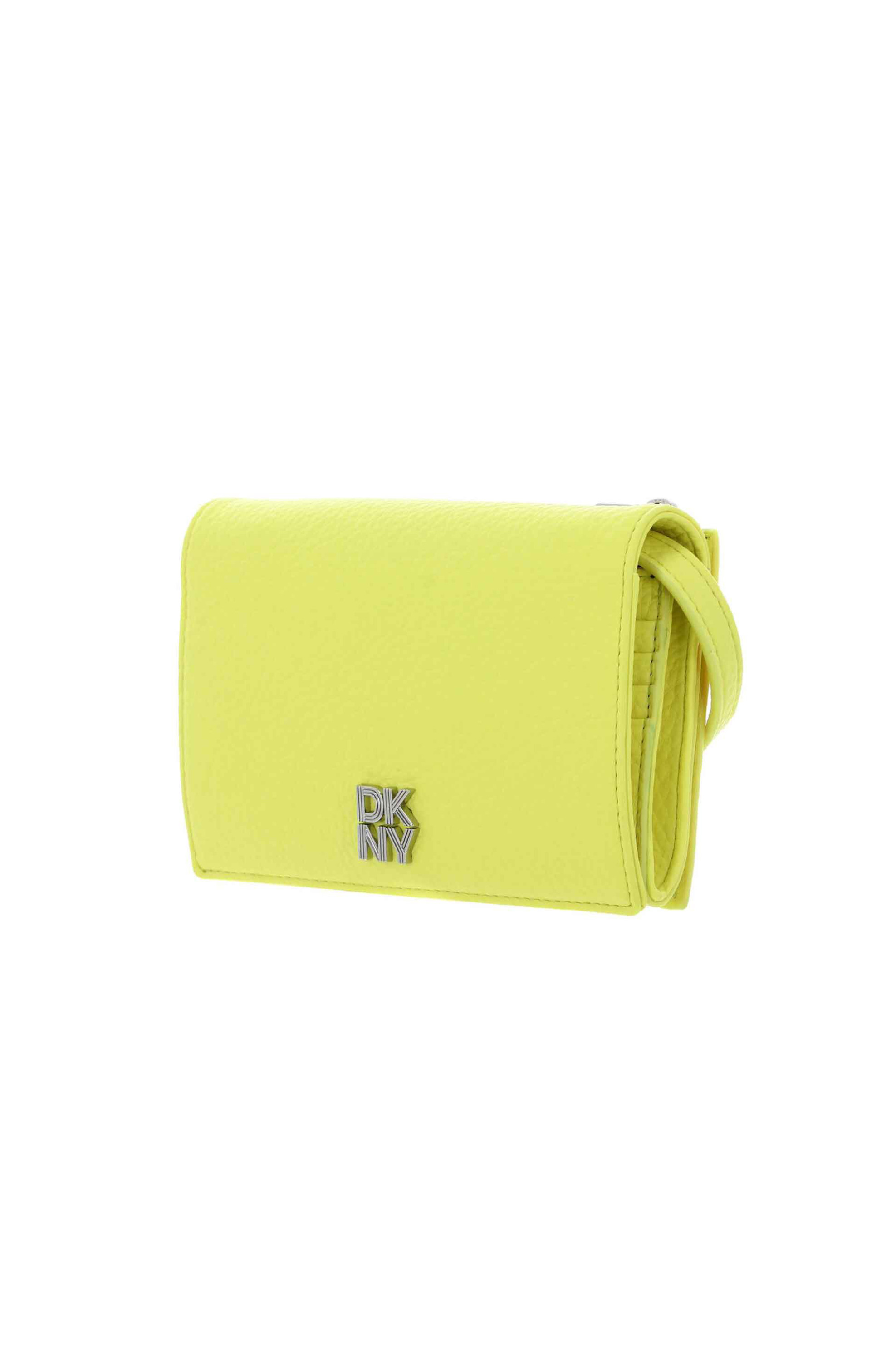 DKNY γυναικείο τσαντάκι clutch με μεταλλικό λογότυπο "Etta" - R445AH95 Κίτρινο φωτογραφία