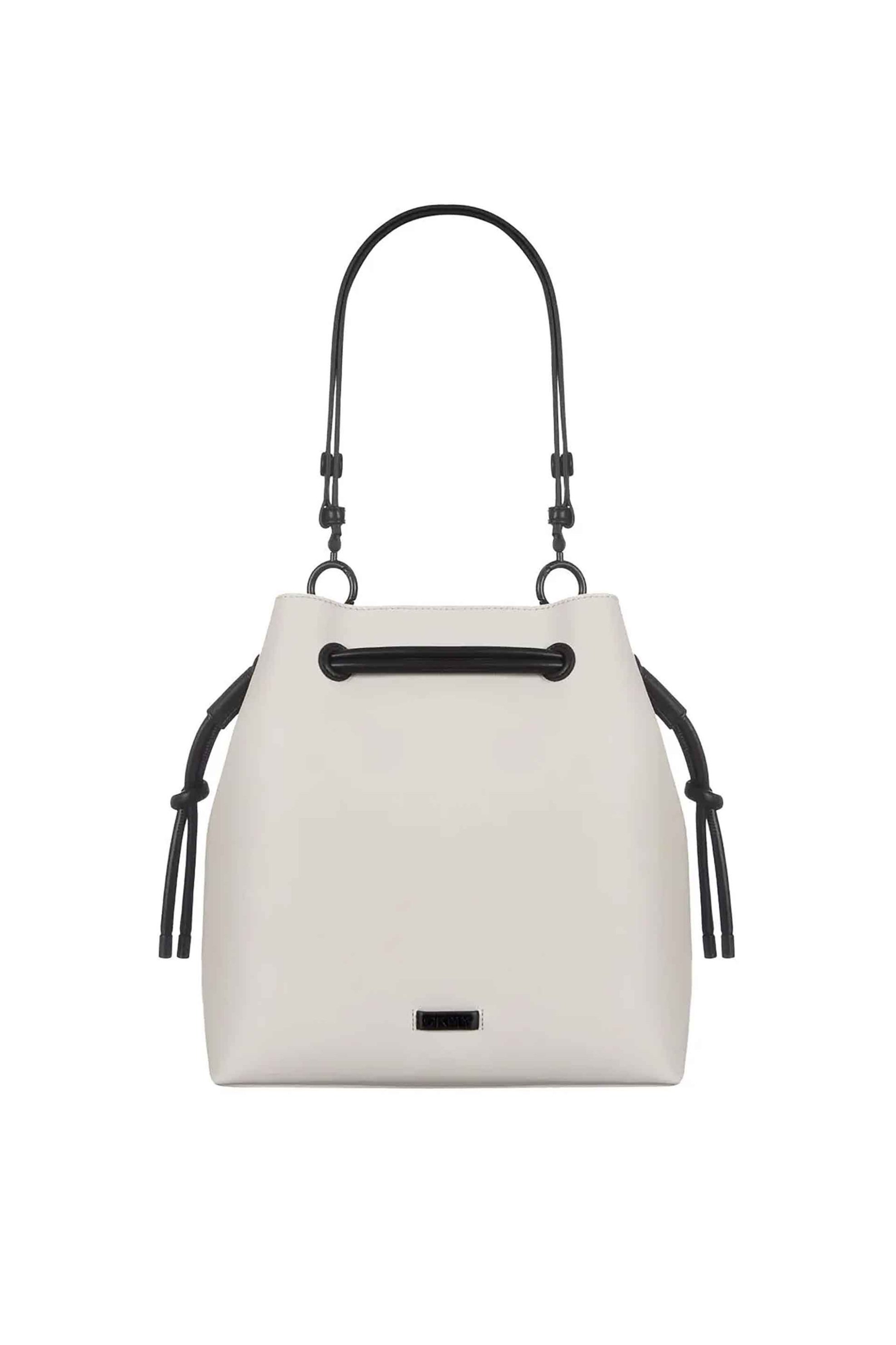 DKNY DKNY γυναικεία τσάντα bucket με μεταλλικό λογότυπο "Teigan" - R44JZI31 Λευκό