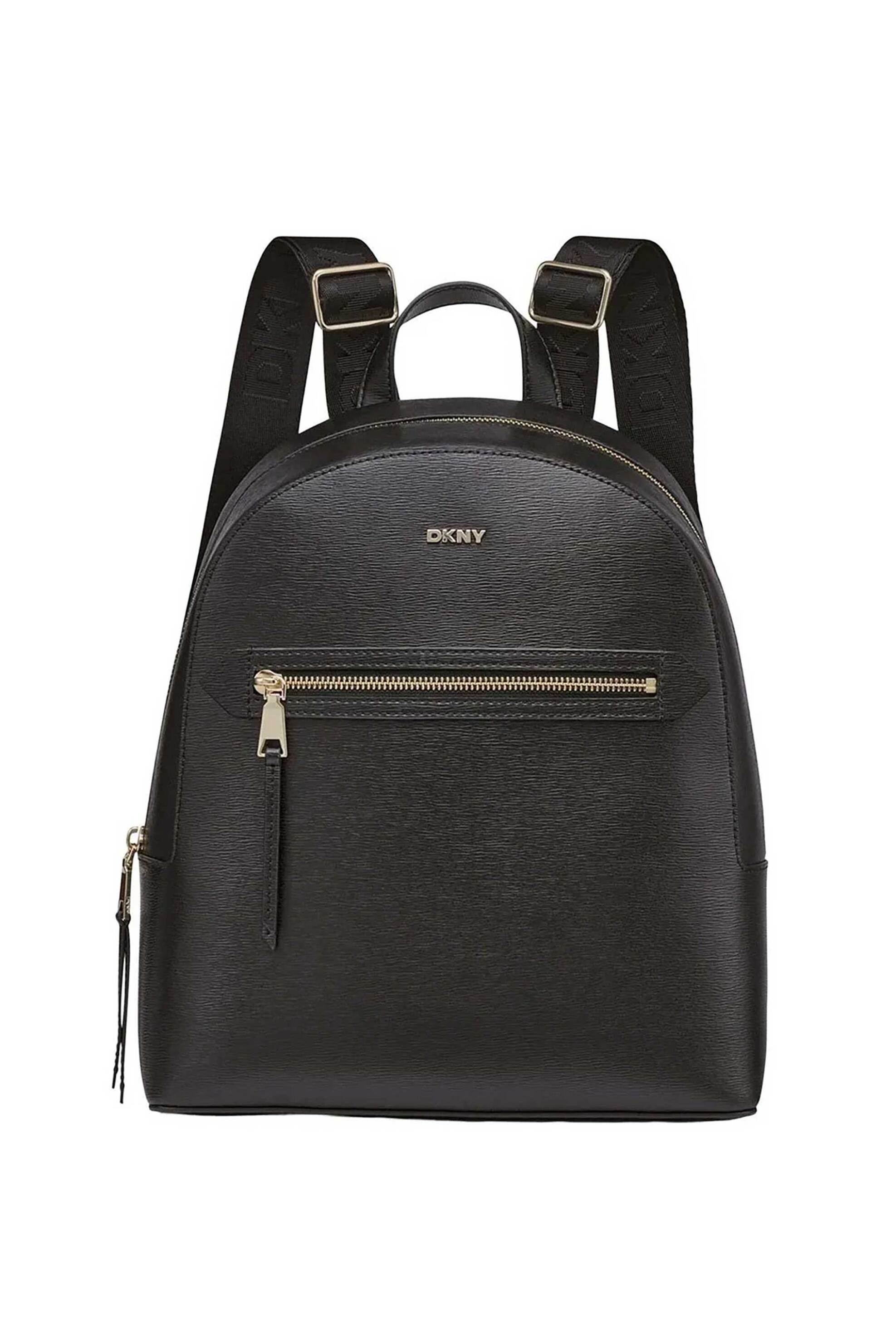 DKNY DKNY γυναικείο δερμάτινο backpack με μεταλλικό λογότυπο "Bryant Ave" - R51K3J33 Μαύρο