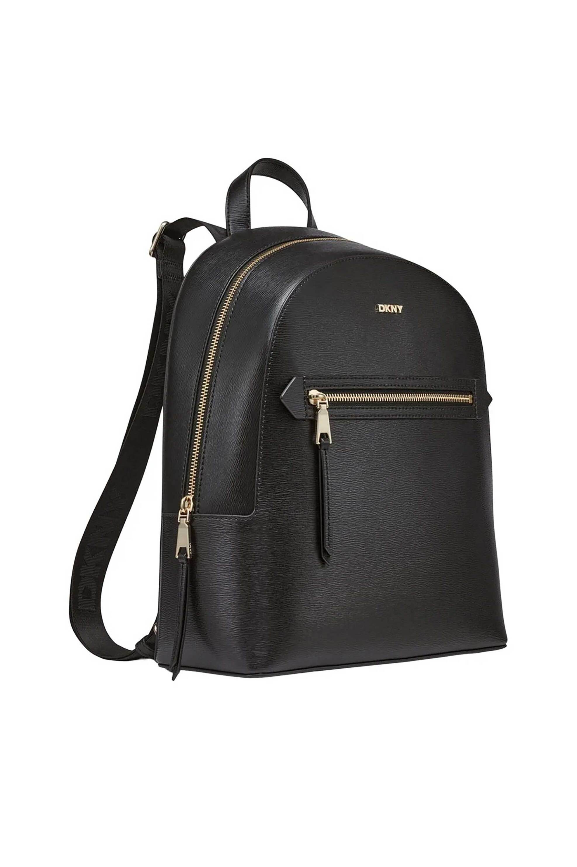 DKNY γυναικείο δερμάτινο backpack με μεταλλικό λογότυπο "Bryant Ave" - R51K3J33 Μαύρο φωτογραφία