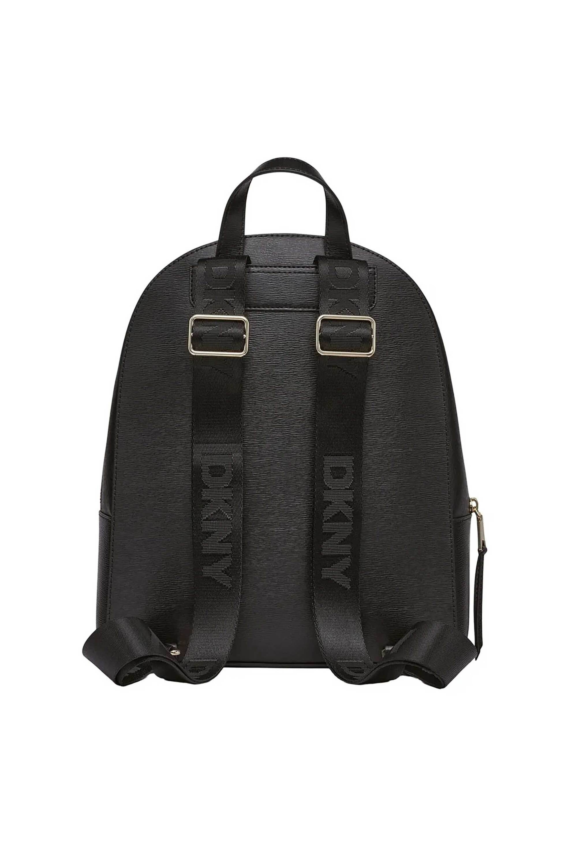 DKNY γυναικείο δερμάτινο backpack με μεταλλικό λογότυπο "Bryant Ave" - R51K3J33 Μαύρο φωτογραφία