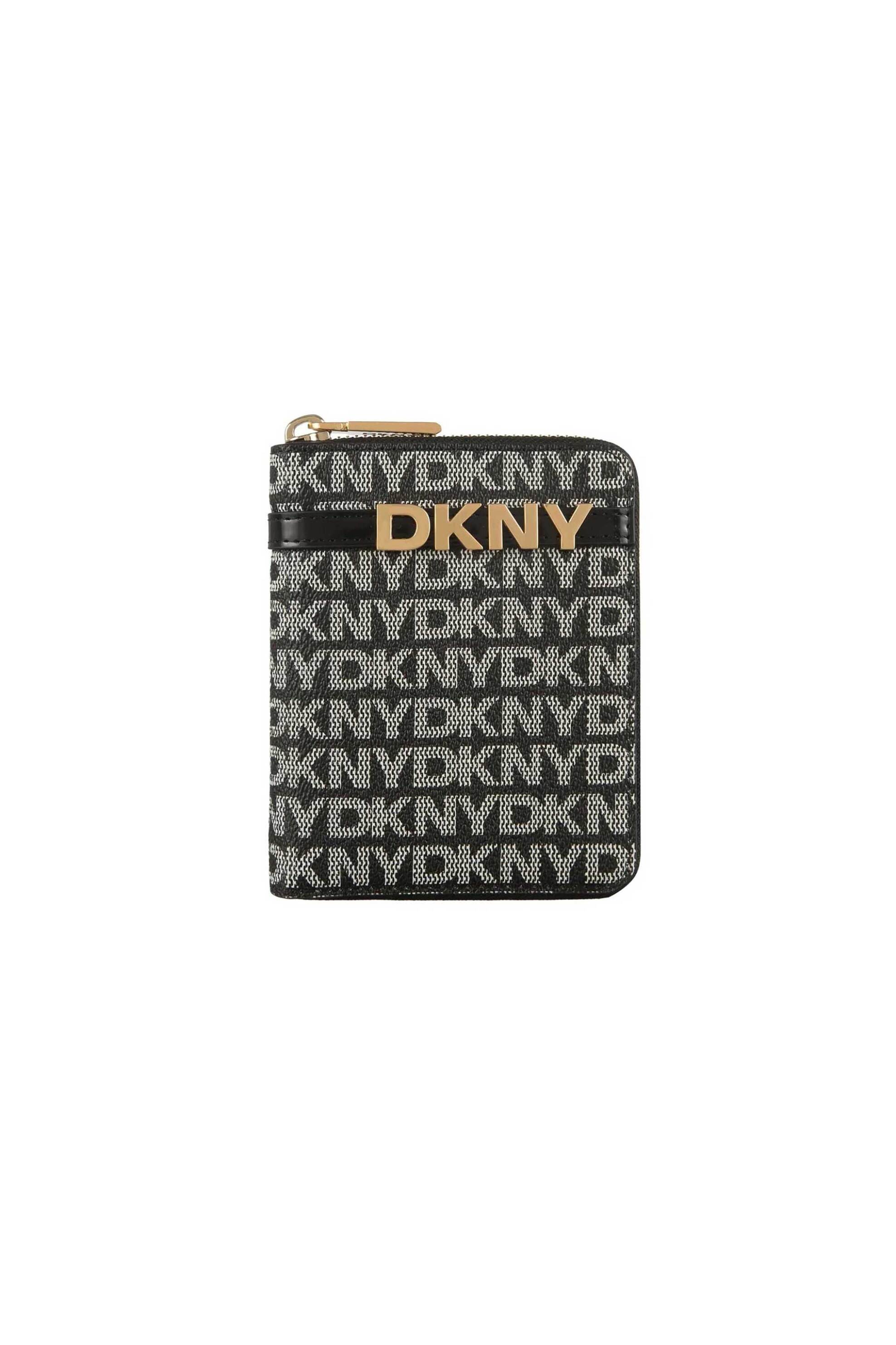 DKNY γυναικείο πορτοφόλι με all-over print "Avril" - R5215M25 Ασπρόμαυρο