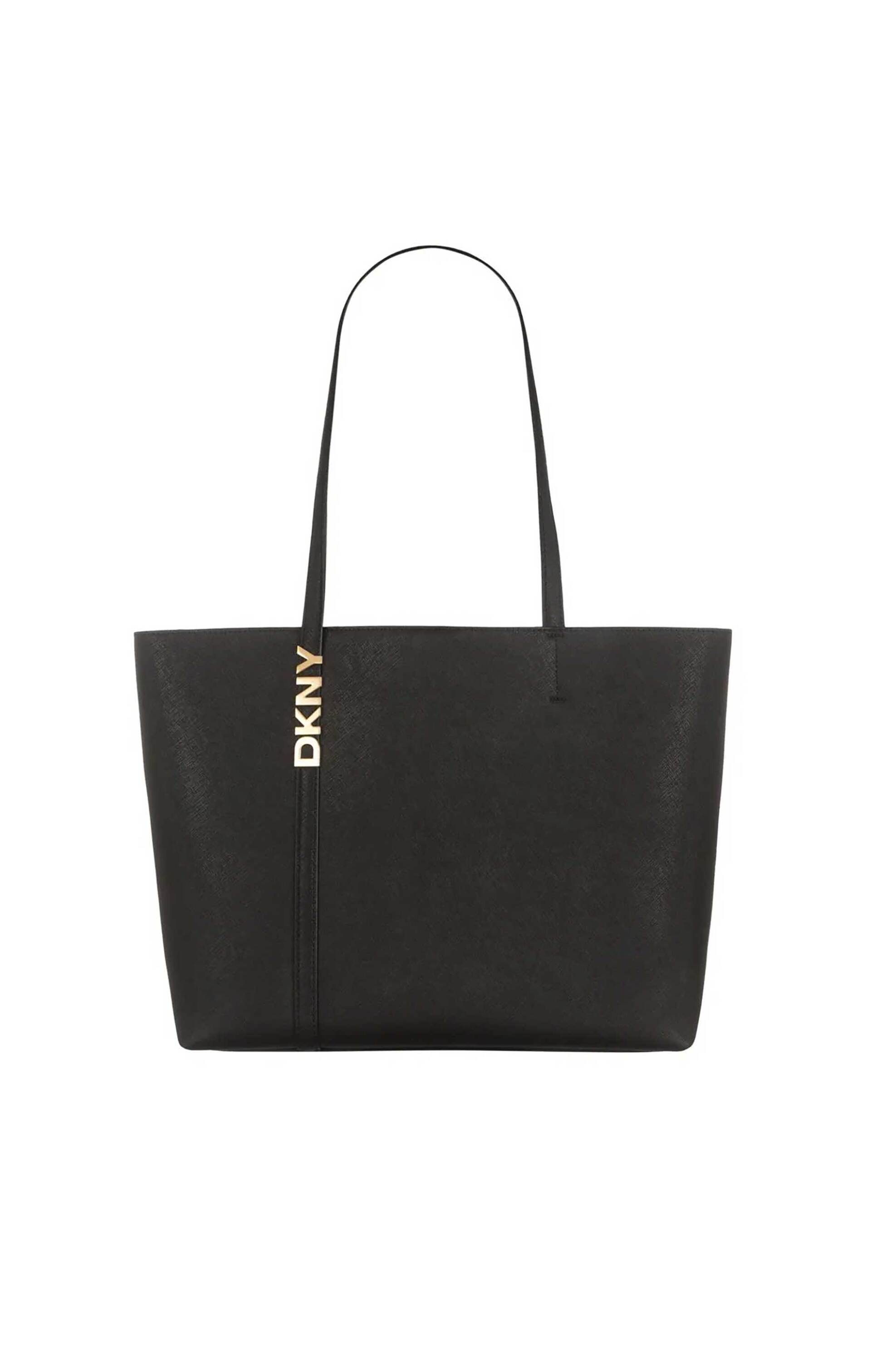 DKNY DKNY γυναικεία δερμάτινη τσάντα χειρός μονόχρωμη "Avril" - R52AKG54 Μαύρο