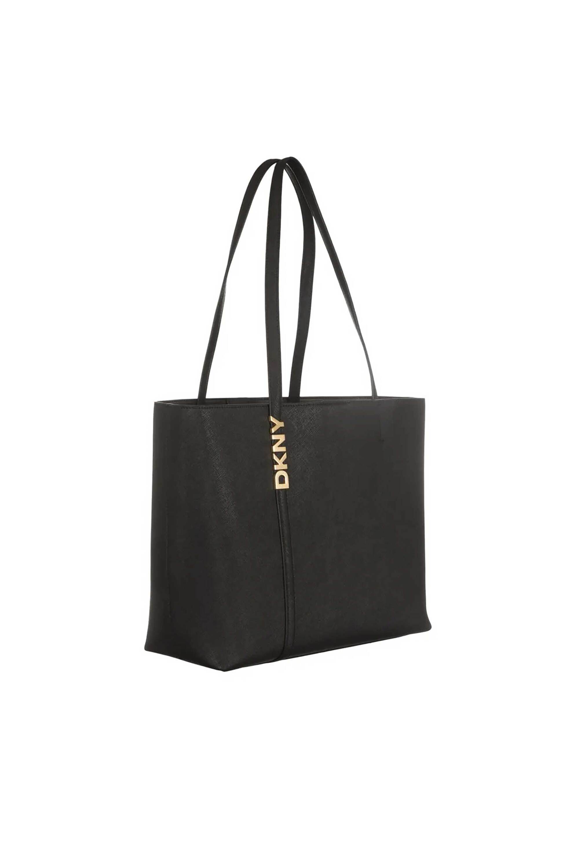 DKNY γυναικεία δερμάτινη τσάντα χειρός μονόχρωμη 