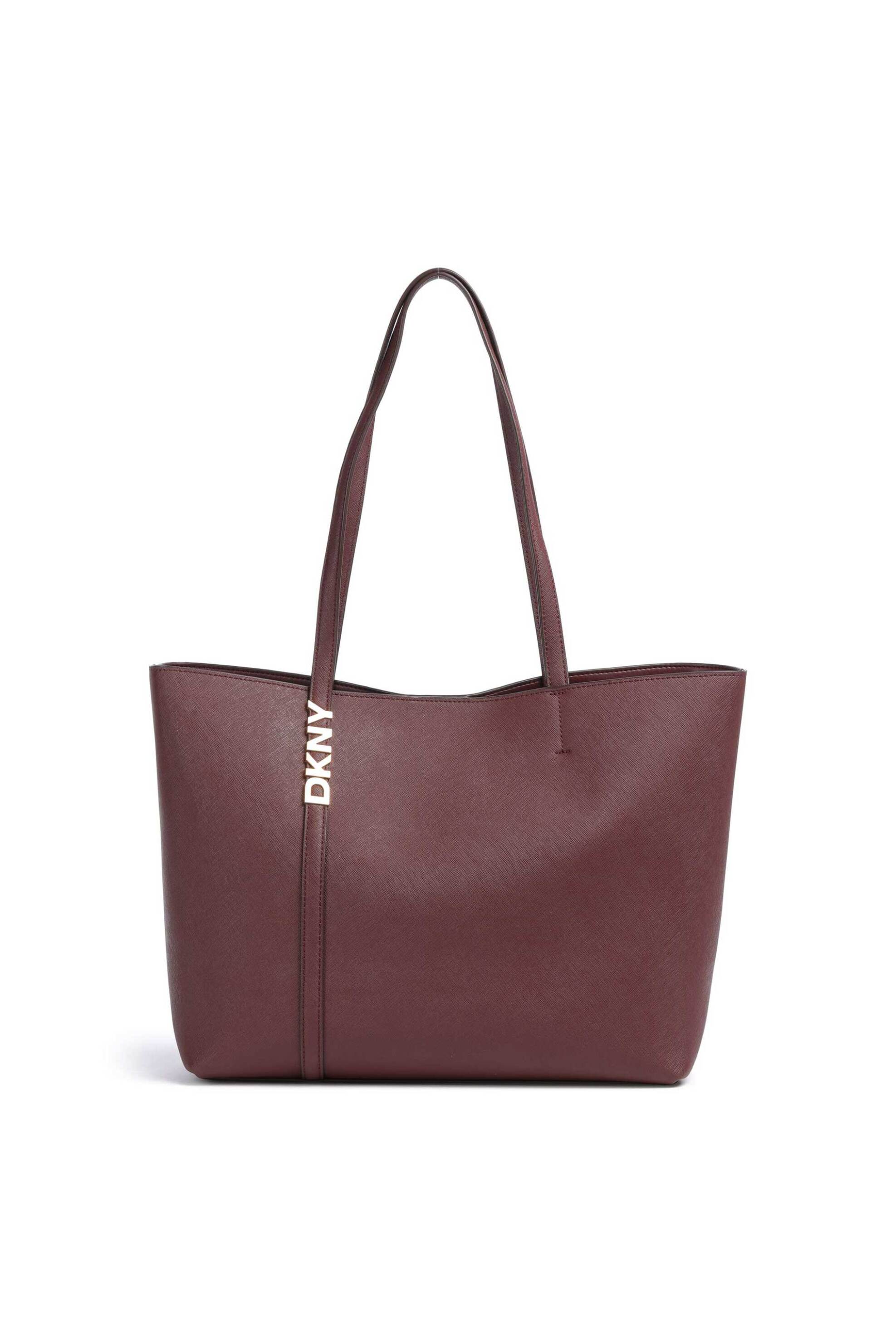 DKNY γυναικεία δερμάτινη τσάντα χειρός μονόχρωμη 