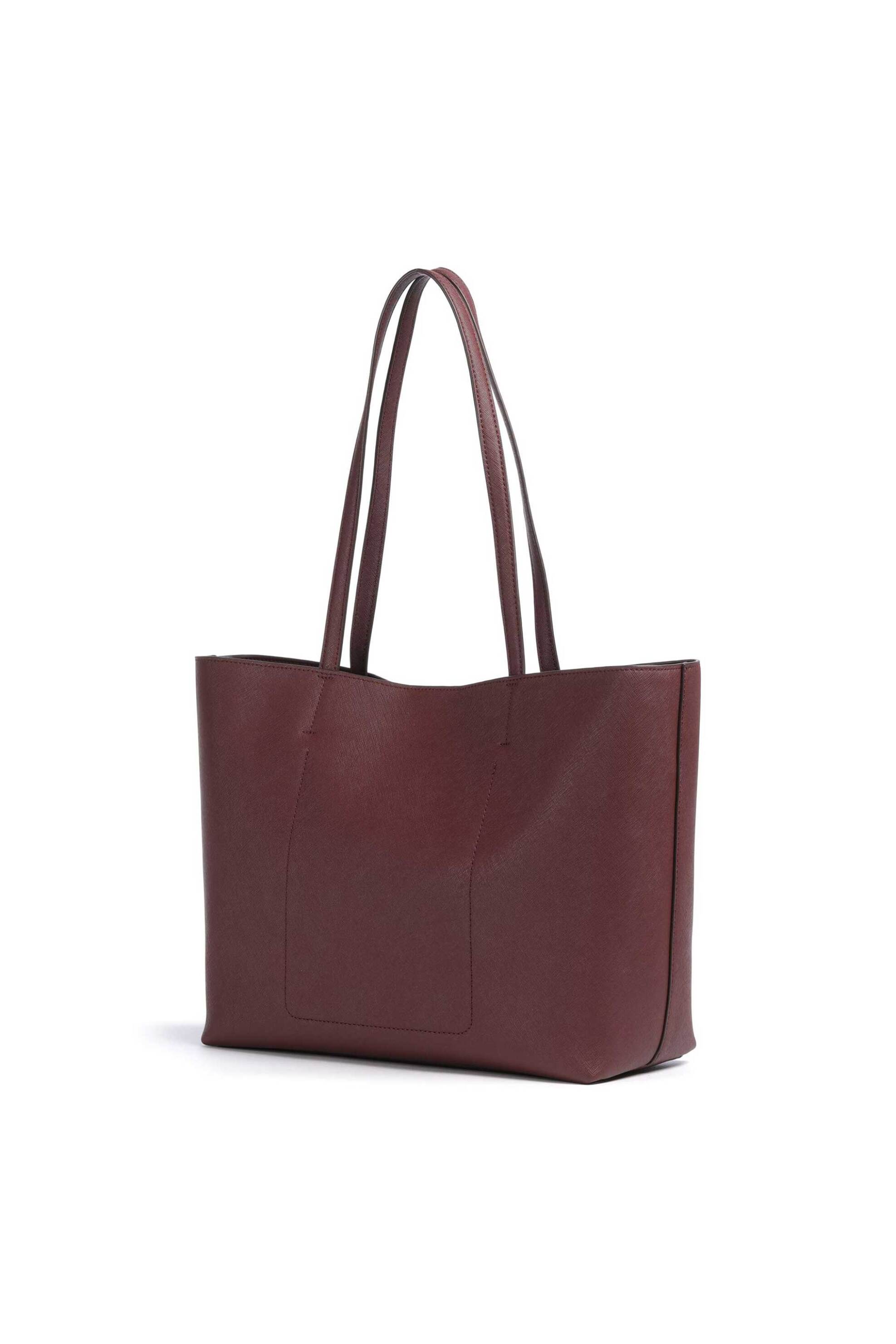 DKNY DKNY γυναικεία δερμάτινη τσάντα χειρός μονόχρωμη "Avril" - R52AKG54 Μπορντό - 3