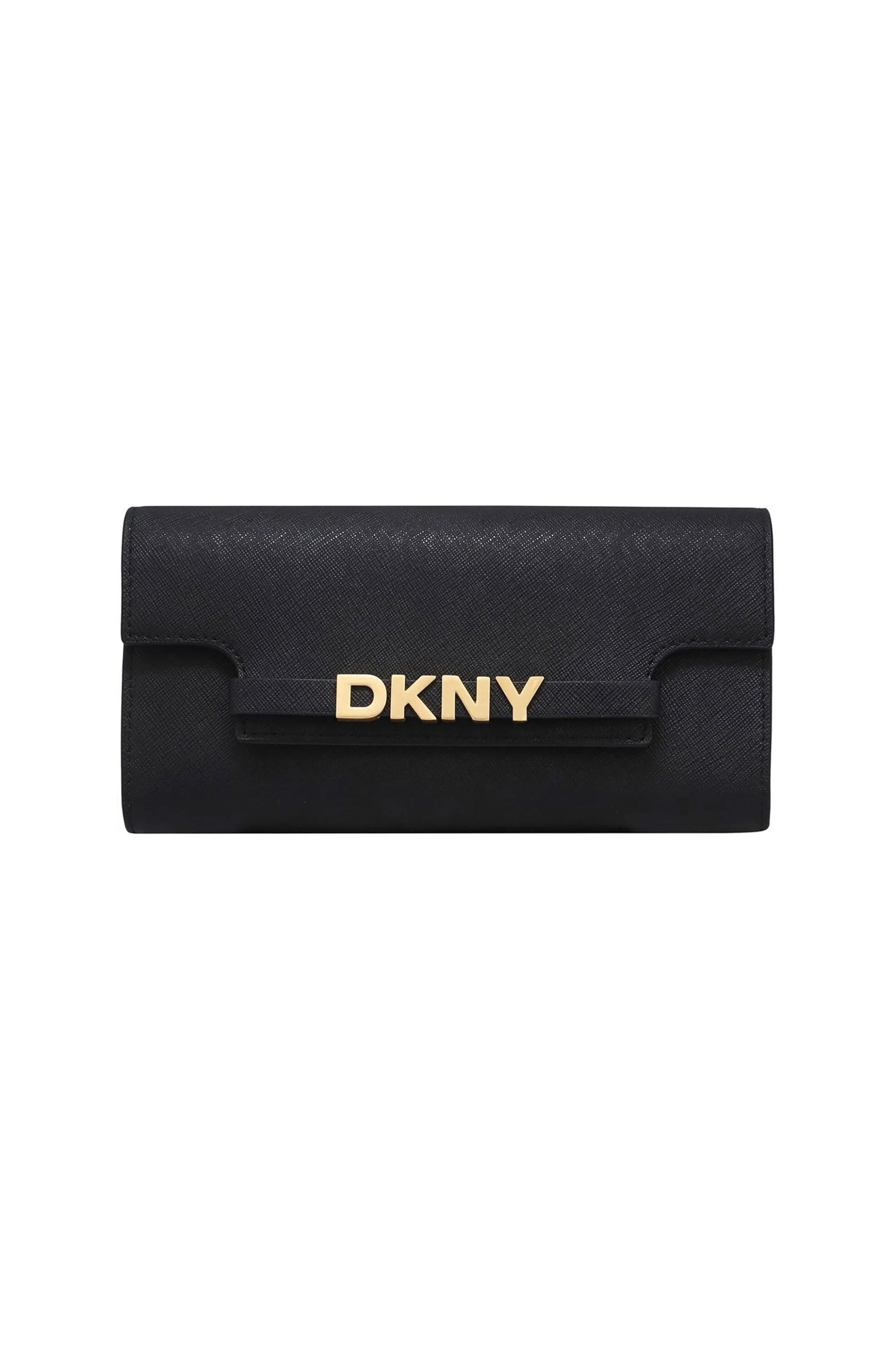 DKNY γυναικείο δερμάτινο πορτοφόλι με μεταλλικό λογότυπο 