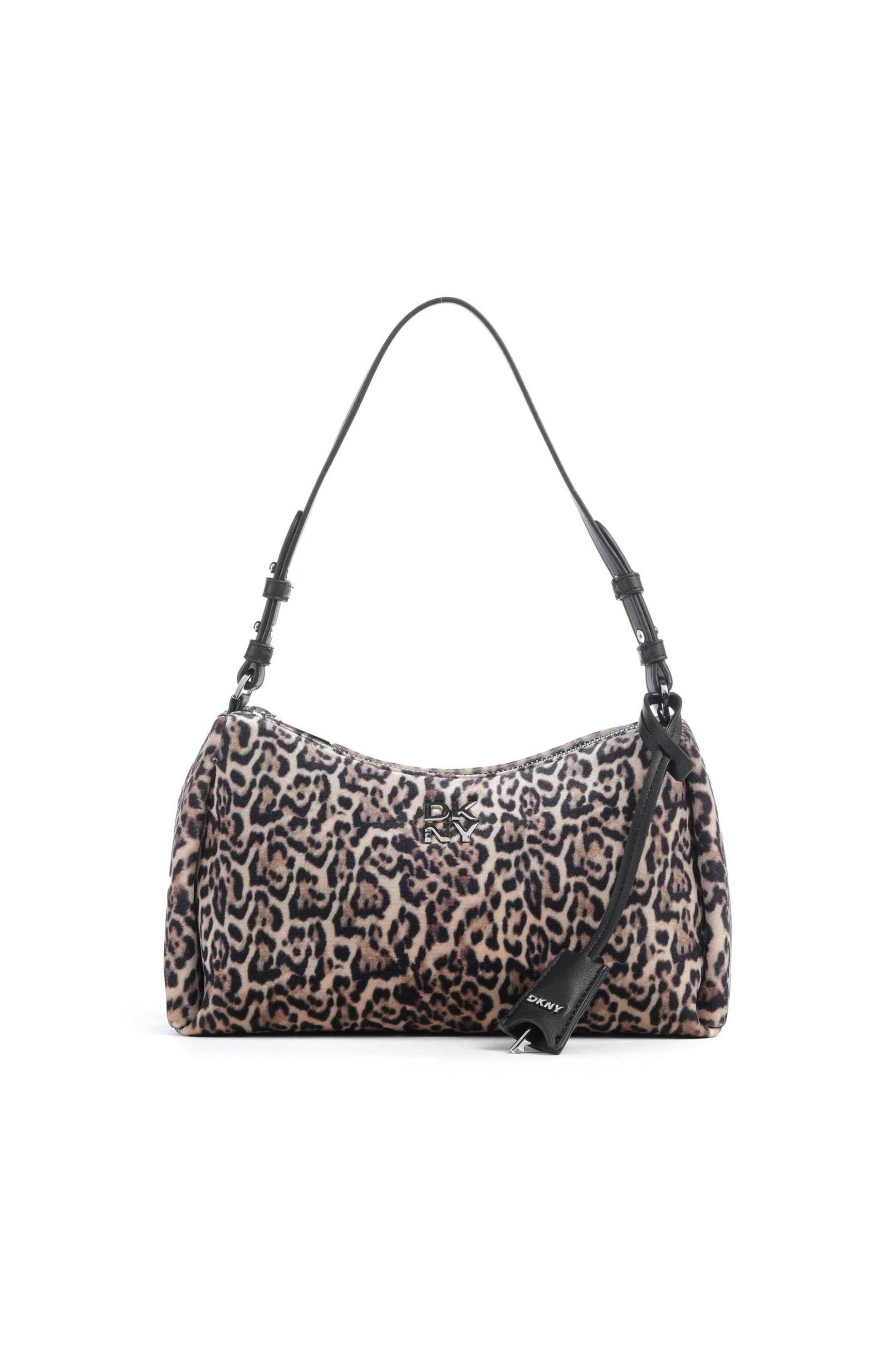 DKNY γυναικεία τσάντα ώμου με leopard print "Remy" - R533IE54 Μπεζ