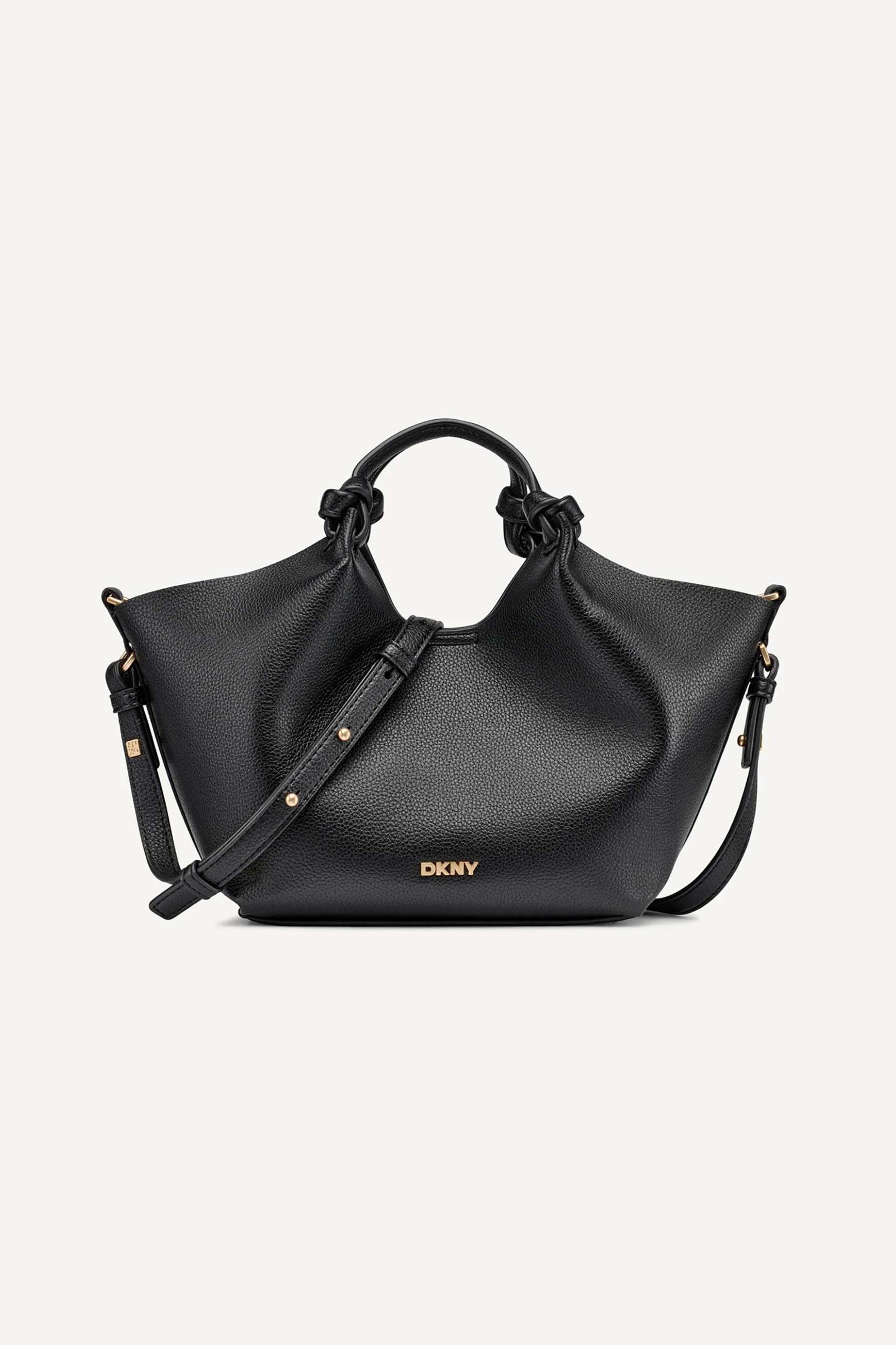 DKNY γυναικεία τσάντα tote με μεταλλικό λογότυπο "Paula Mini" - R53BAM60 Μαύρο