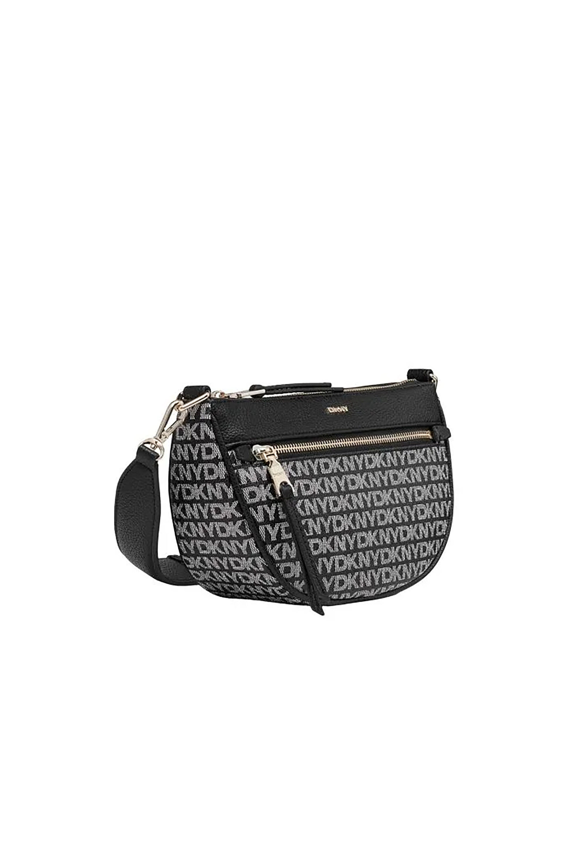 DKNY DKNY γυναικεία τσάντα crossbody με all-over logo print "Zoie" - R41E5D01 Μαύρο - 2