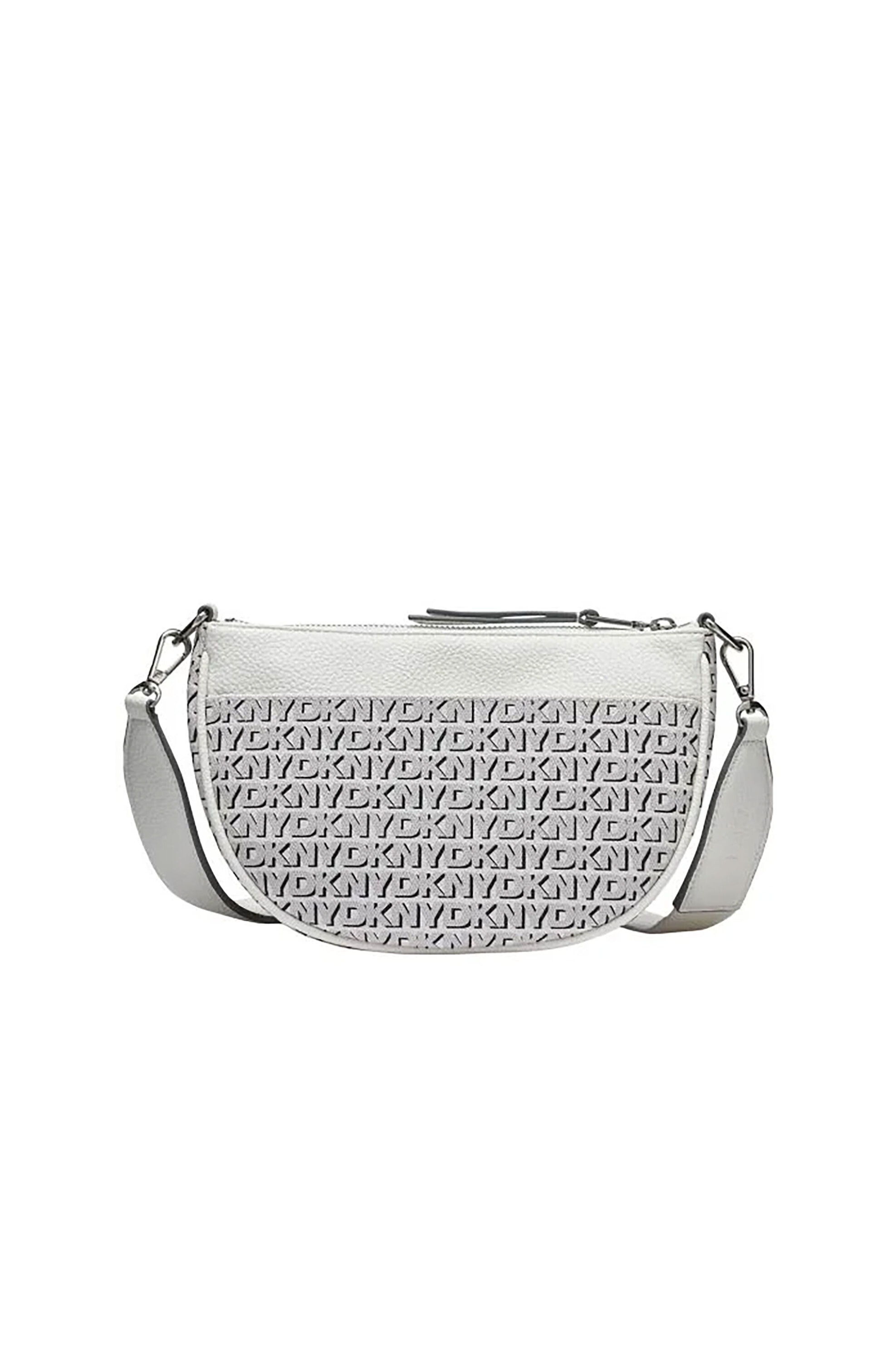 DKNY DKNY γυναικεία τσάντα crossbody με all-over logo print "Zoie" - R41E5D01 Υπόλευκο - 3