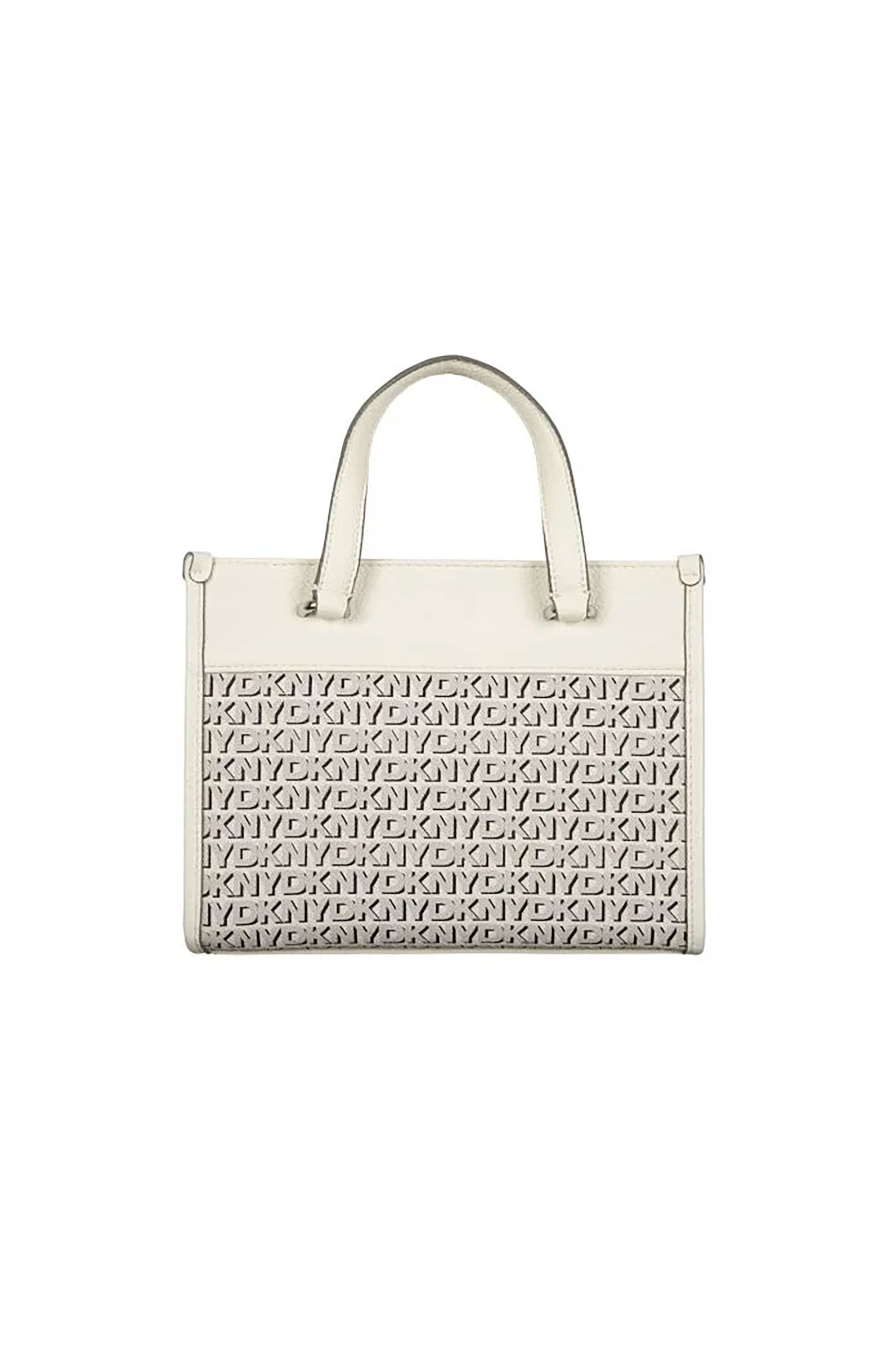 DKNY DKNY γυναικεία δερμάτινη τσάντα tote με all-over logo print και μεταλλικό λογότυπο "Zoie" - R42A5F54 Εκρού - 3