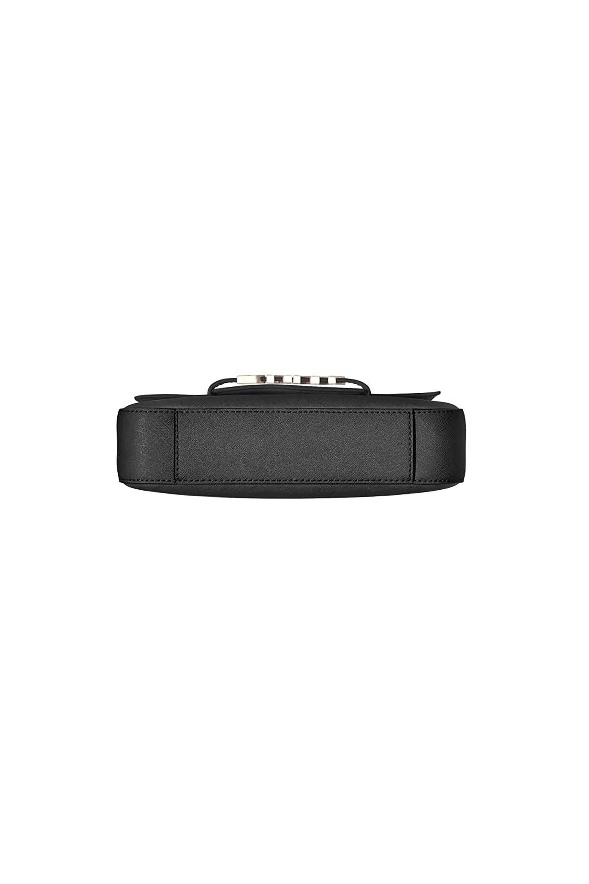 DKNY DKNY γυναικεία δερμάτινη τσάντα crossbody με μεταλικό λογότυπο "Avril" - R51E1J30 Μαύρο - 4