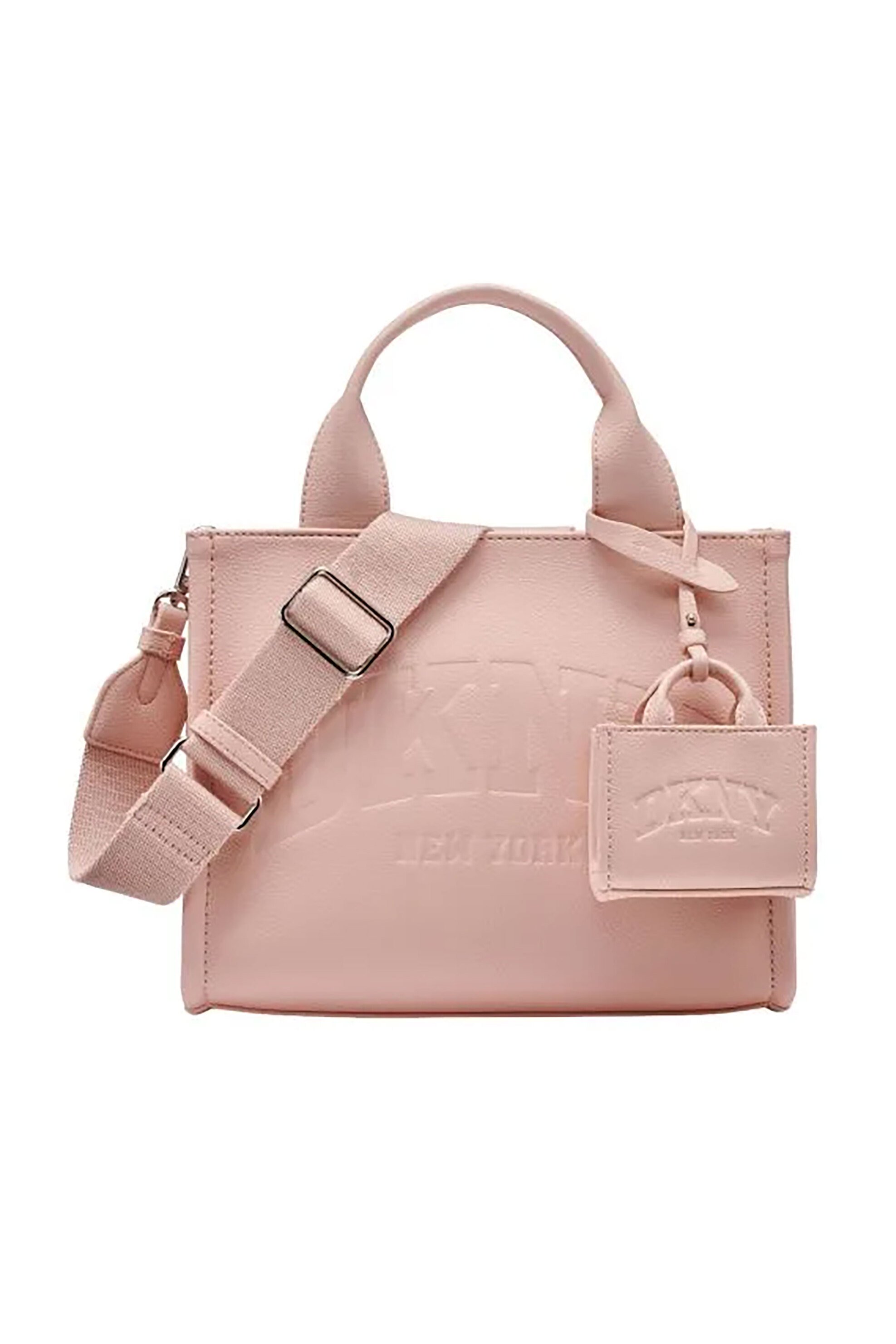 DKNY γυναικεία τσάντα ώμου με ανάγλυφο λογότυπο "Hadlee" - R53AAC80 Μπεζ