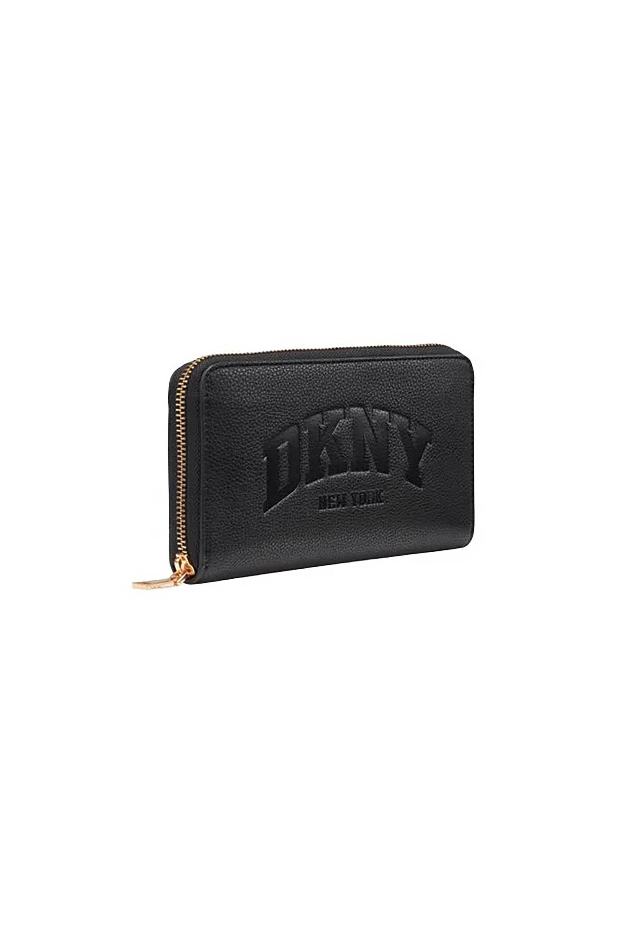 DKNY DKNY γυναικείο πορτοφόλι με ανάγλυφο λογότυπο "Hadlee" - R541AO37 Μαύρο - 2
