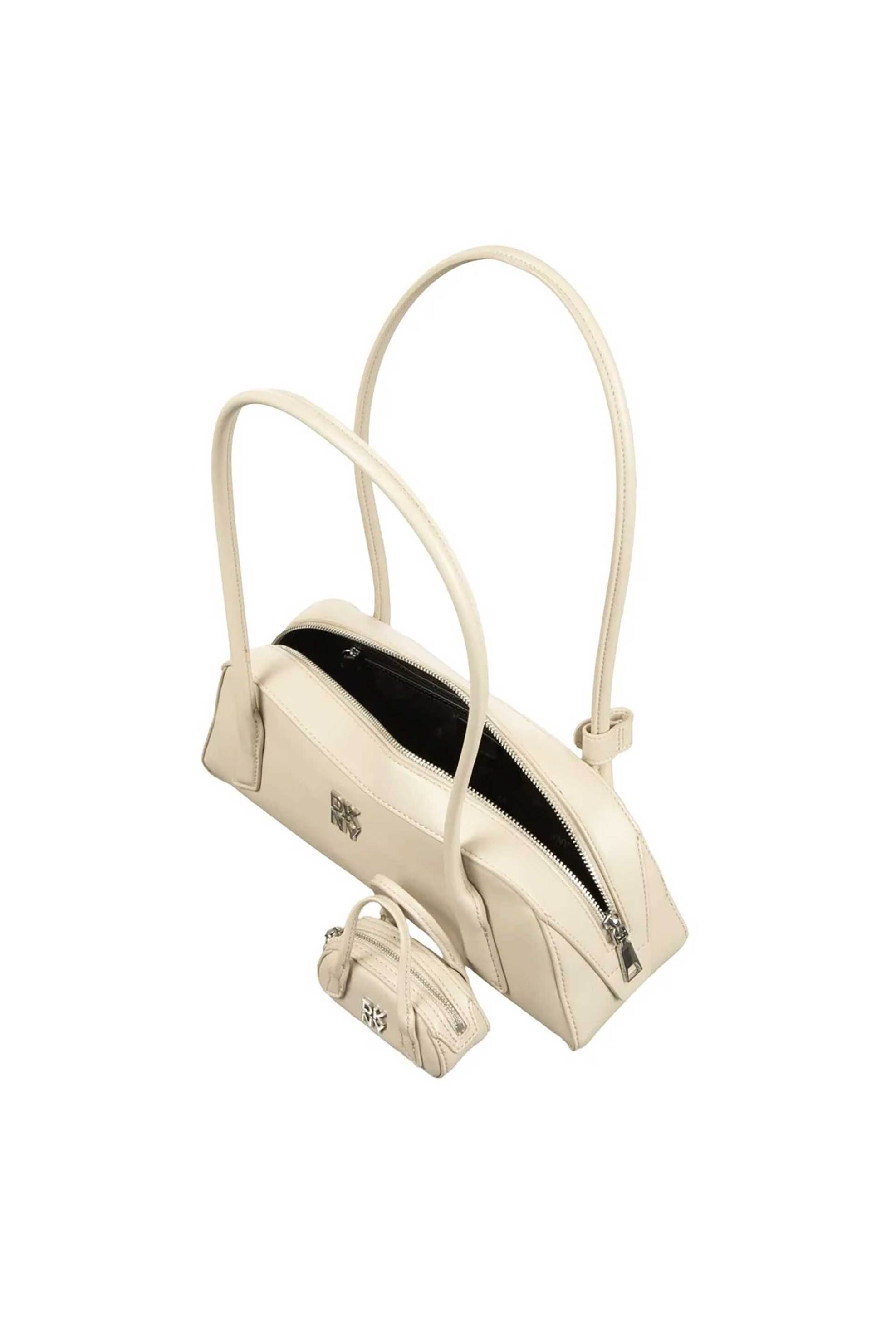 Dkny Γυναικεία Τσάντα Ώμου Tiana - R613Zp64 Εκρού