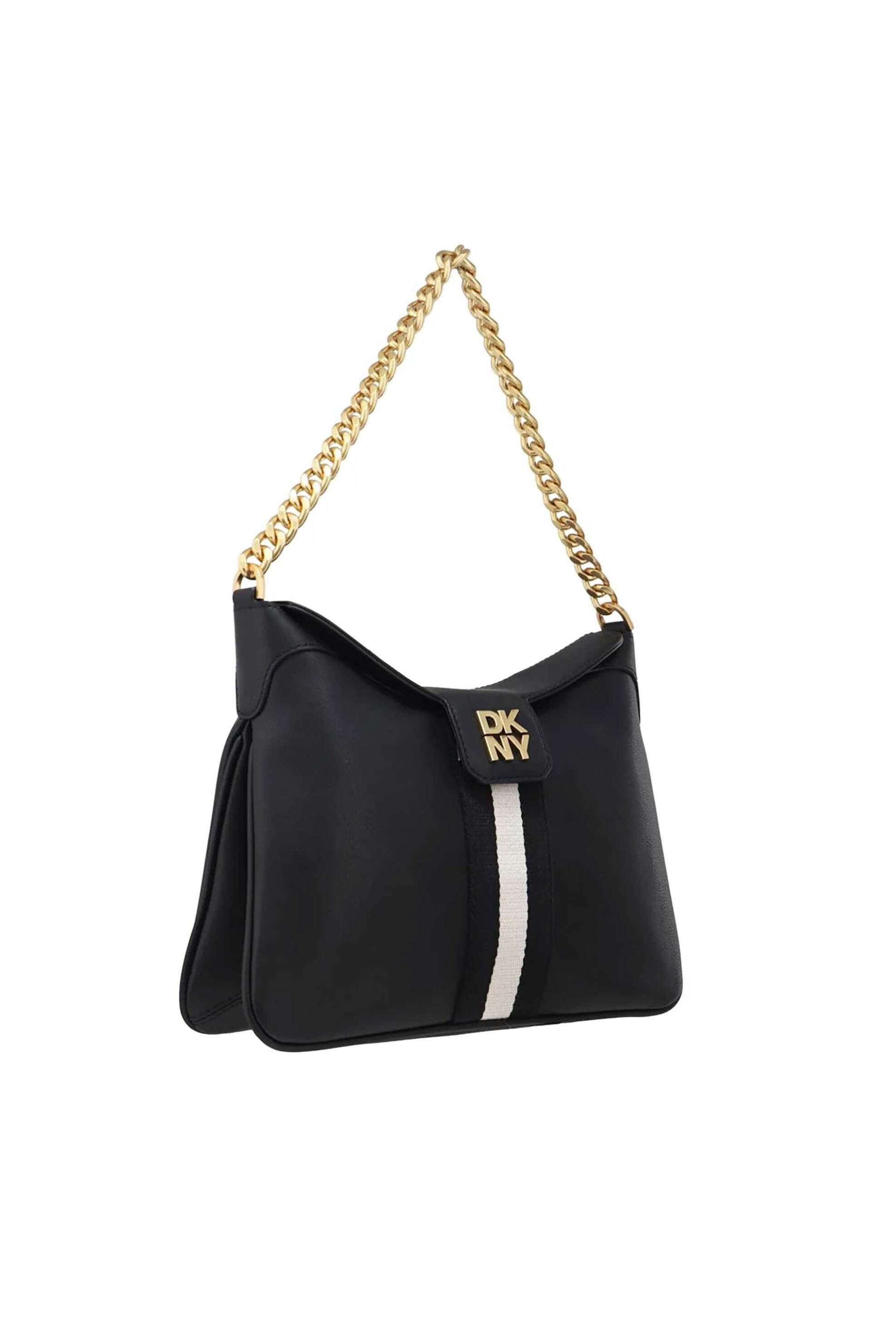 DKNY DKNY γυναικεία δερμάτινη τσάντα crossbody "Gladys" - R61E1P56 Μαύρο - 2