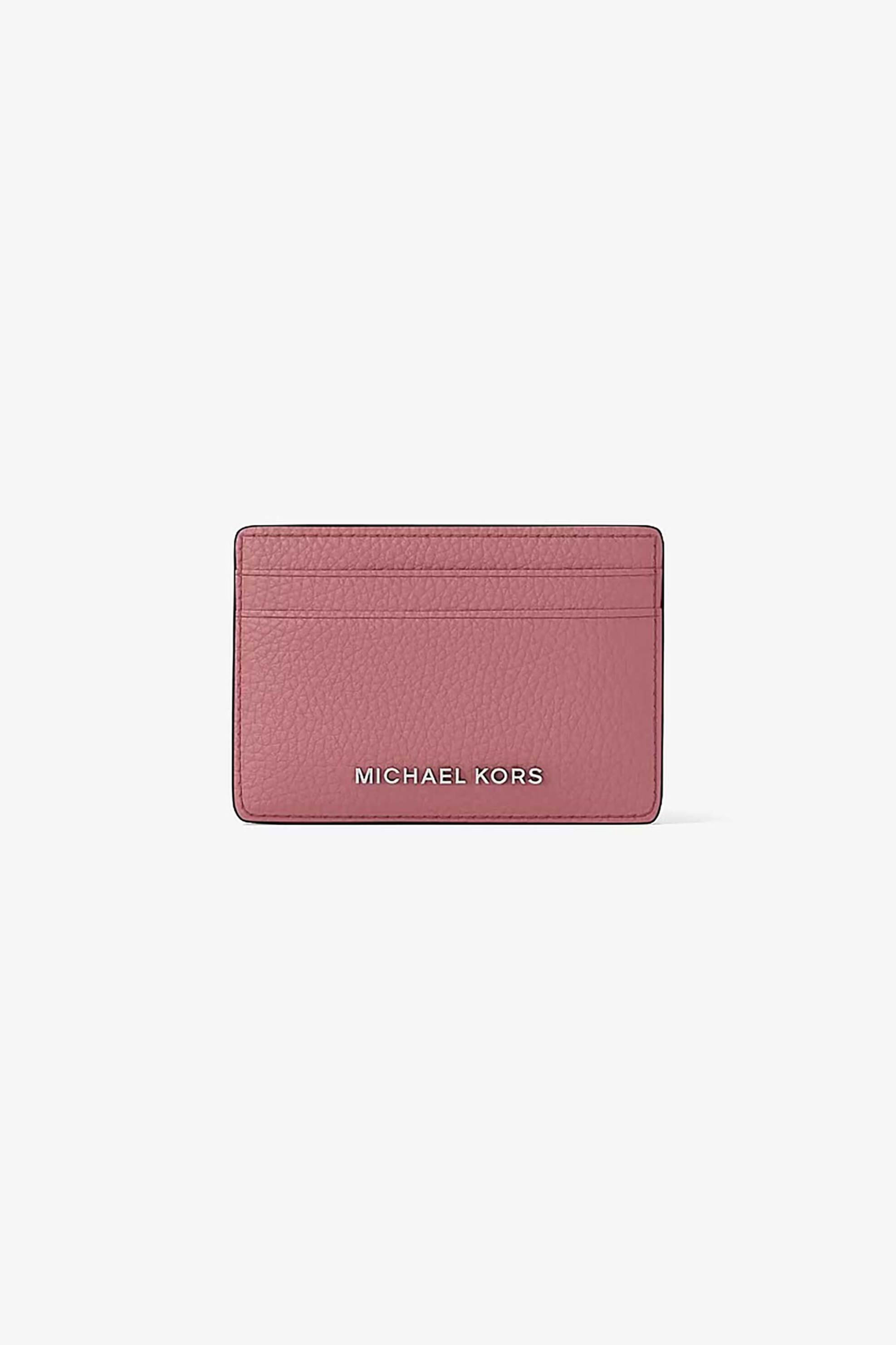 Michael Kors γυναικεία δερμάτινη θήκη για κάρτες "Jet Set" - 32F8SF6D1L Ροζ