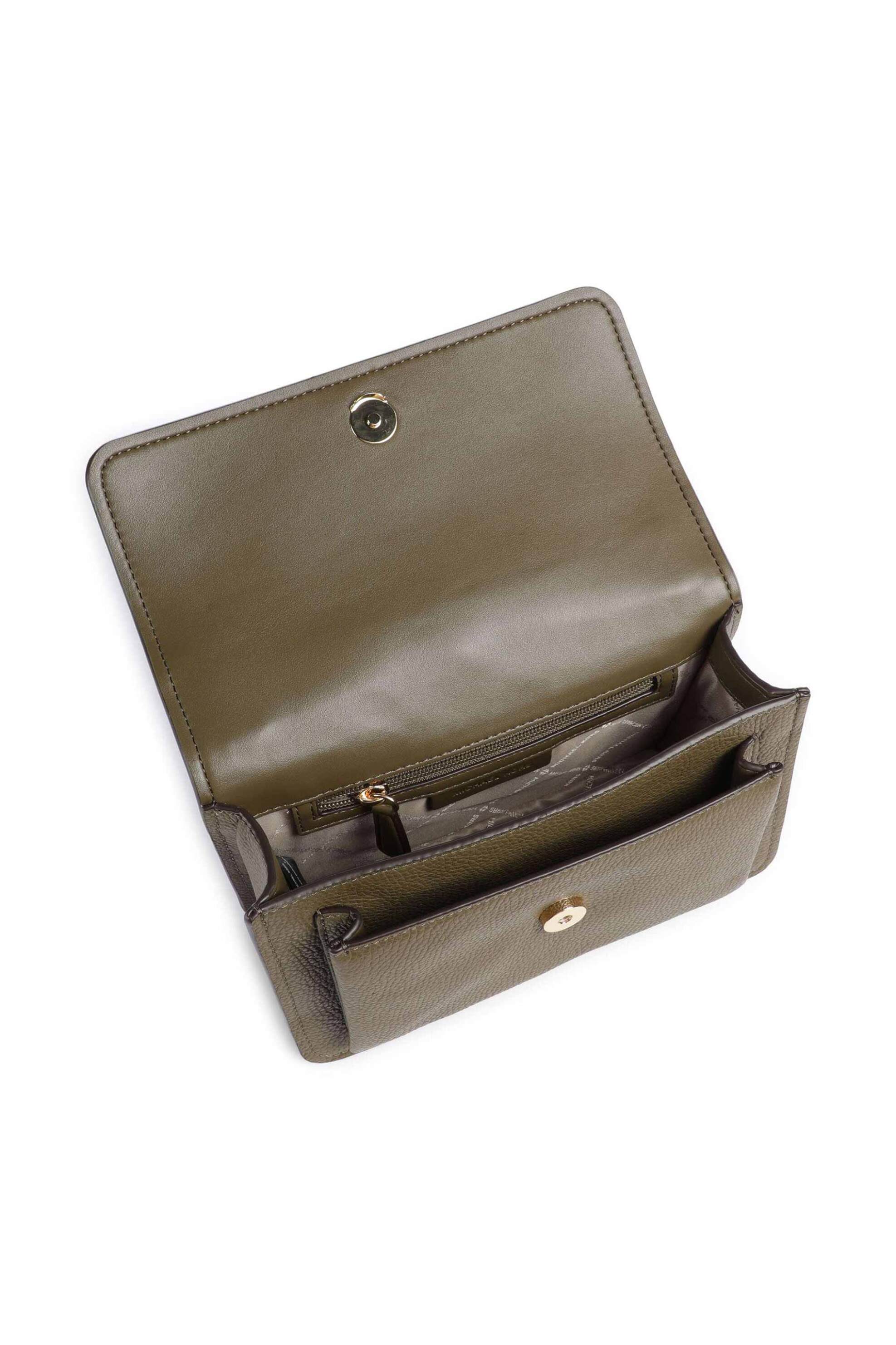 Michael Kors Γυναικεία Δερμάτινη Τσάντα Crossbody Claire Large - 30T4Gc7L3T Χακί